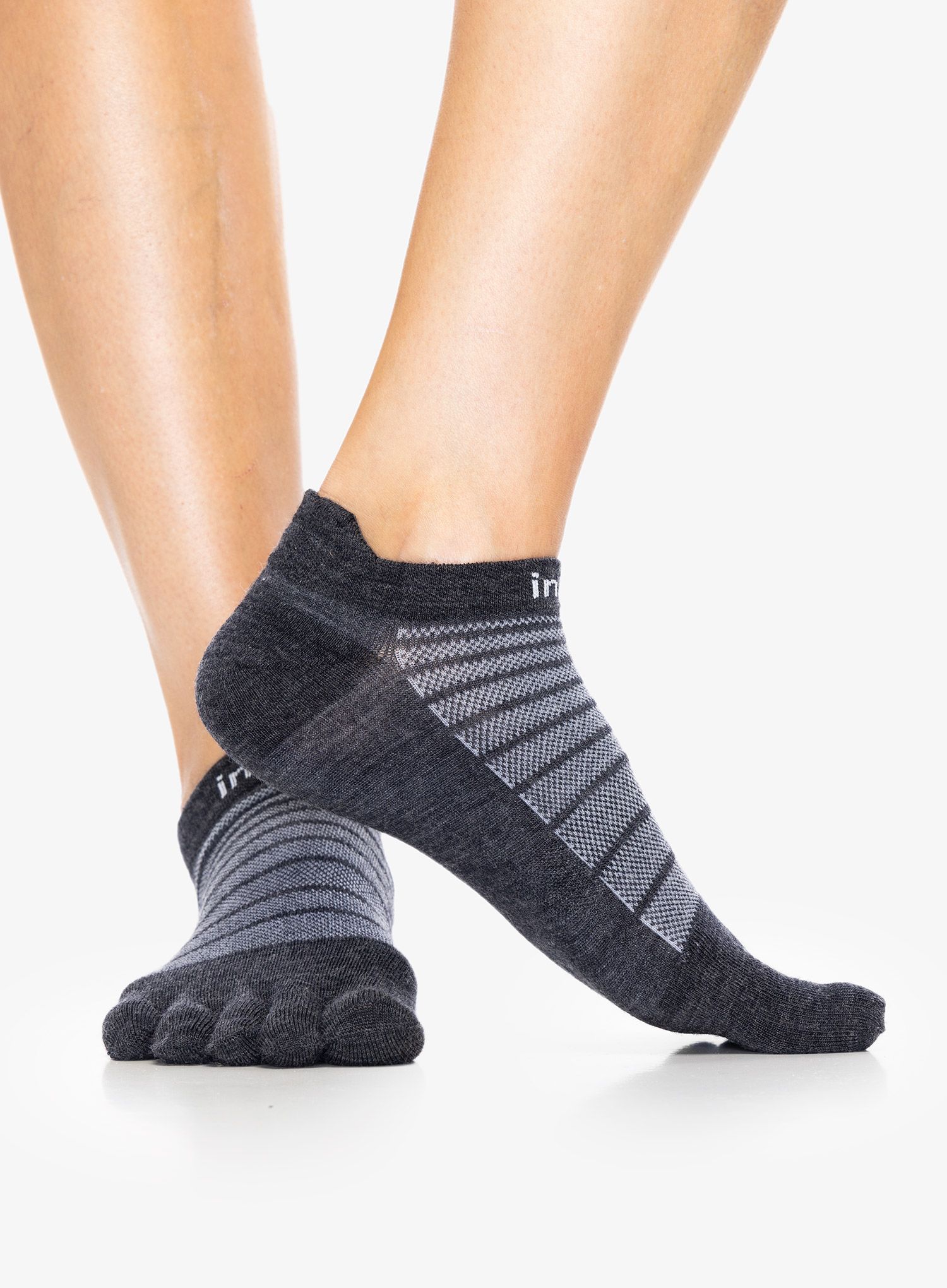 Merino ponožky Injinji Run Lightweight No-Show Wool - slate