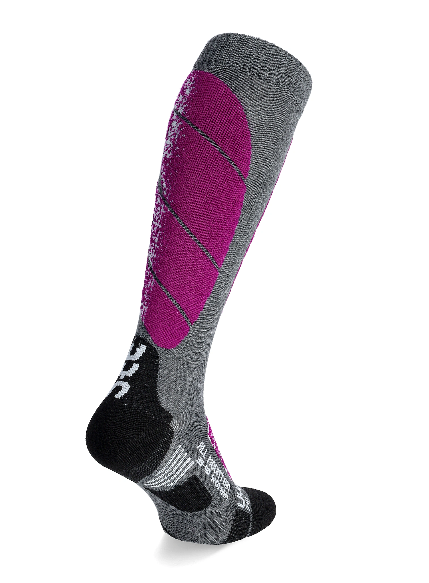 Lyžiarske ponožky dámske UYN Ski All Mountain - medium grey melange/purple