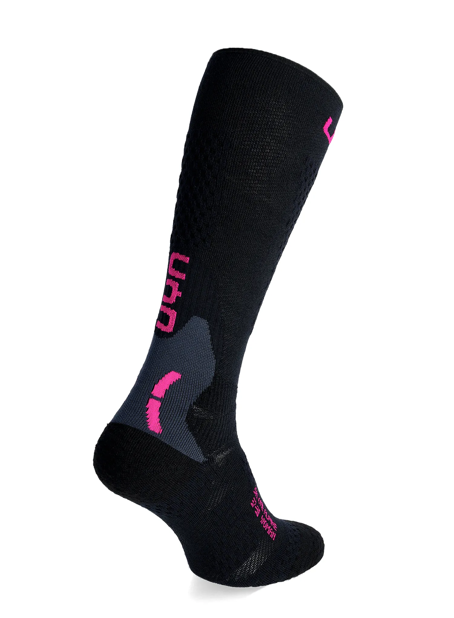 Lyžiarske ponožky dámske UYN Ski One Alpine Merino Socks - black/pink