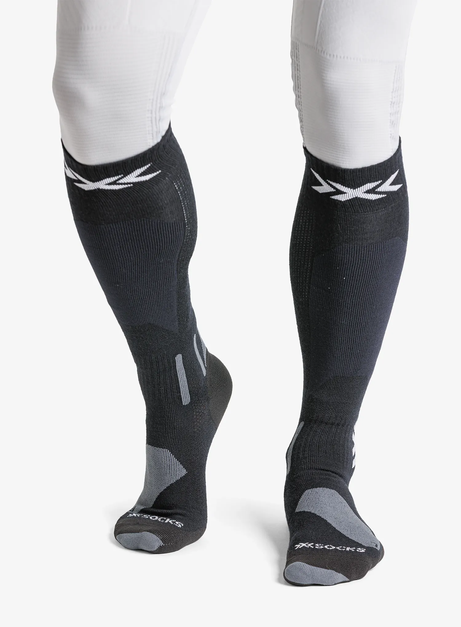 Lyžiarske ponožky X-Socks Ski Discover Merino OTC - x black/grey