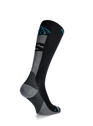 Ponožky Salomon MTN - black/blue danube