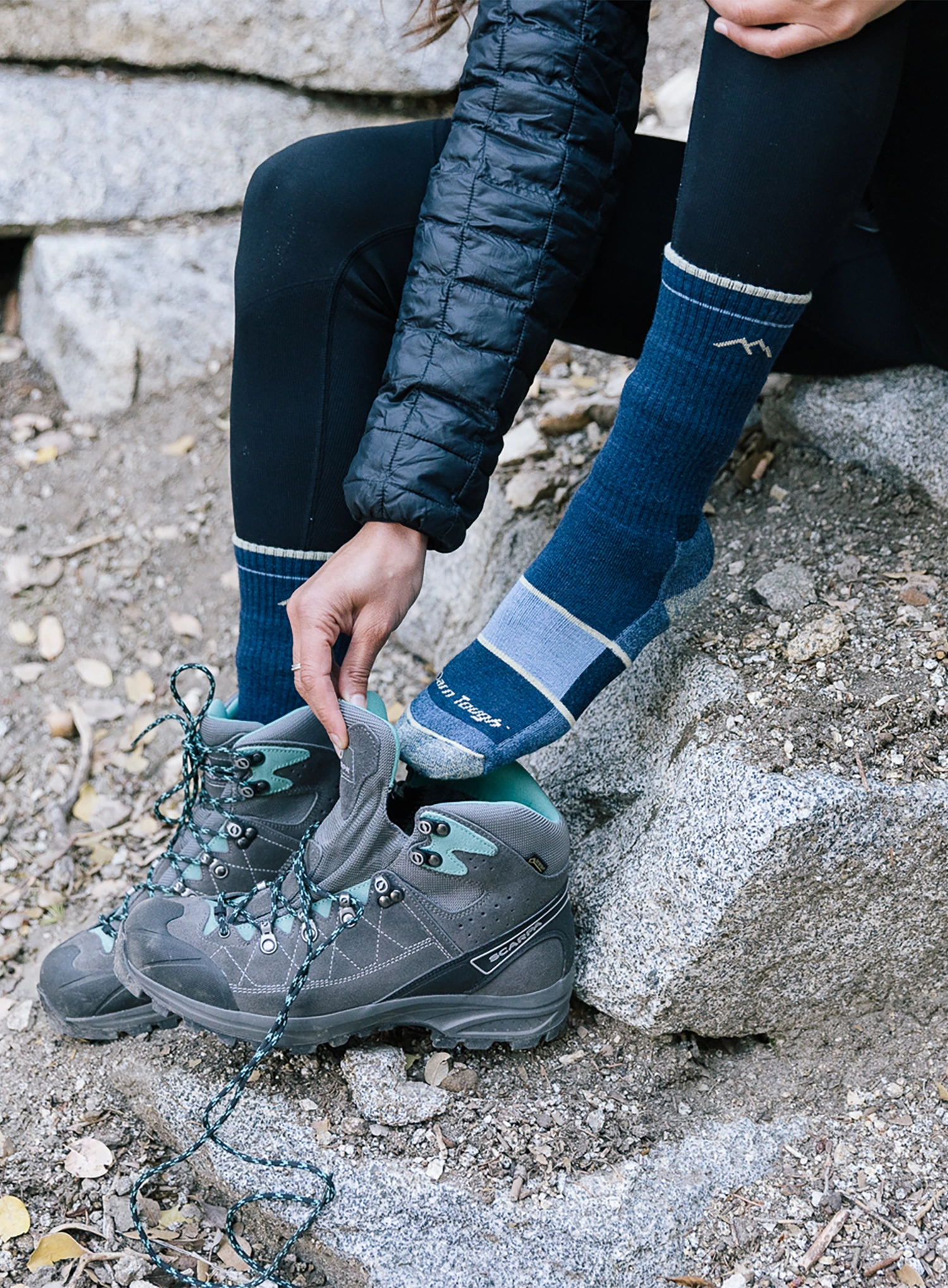 Trekové ponožky dámske Darn Tough Hiker Boot Midweight with Full Cushion - eclipse