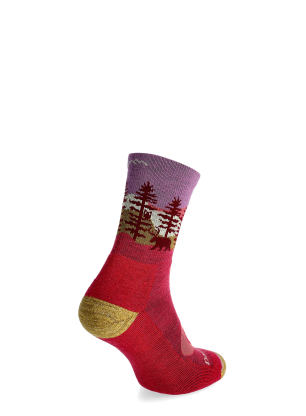 Trekové ponožky dámske Darn Tough Northwoods Micro Crew Midweight with Cushion - cranberry