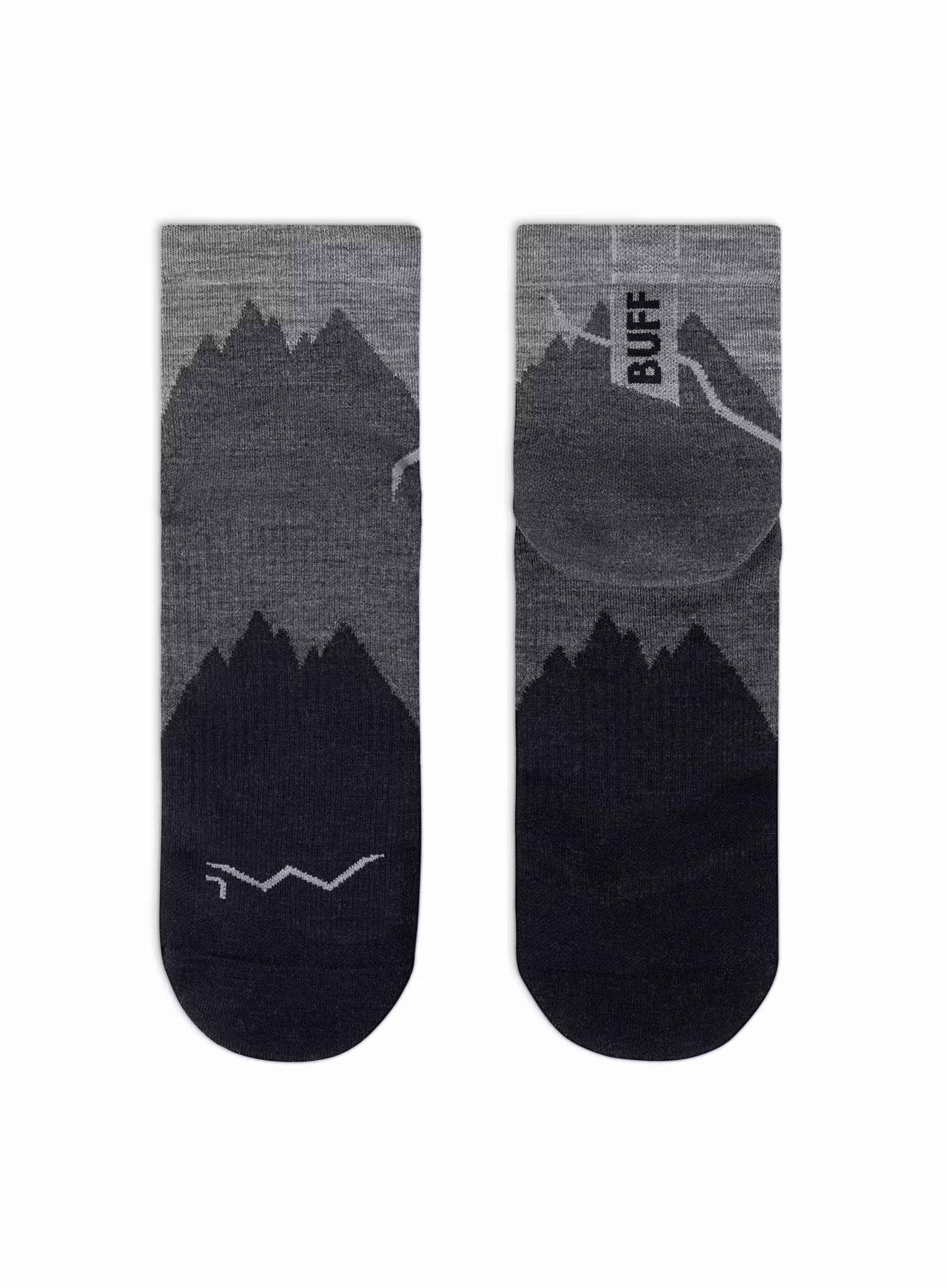 Turistické ponožky Buff Merino LIghtweight Quarter Sock LWQ3 - black