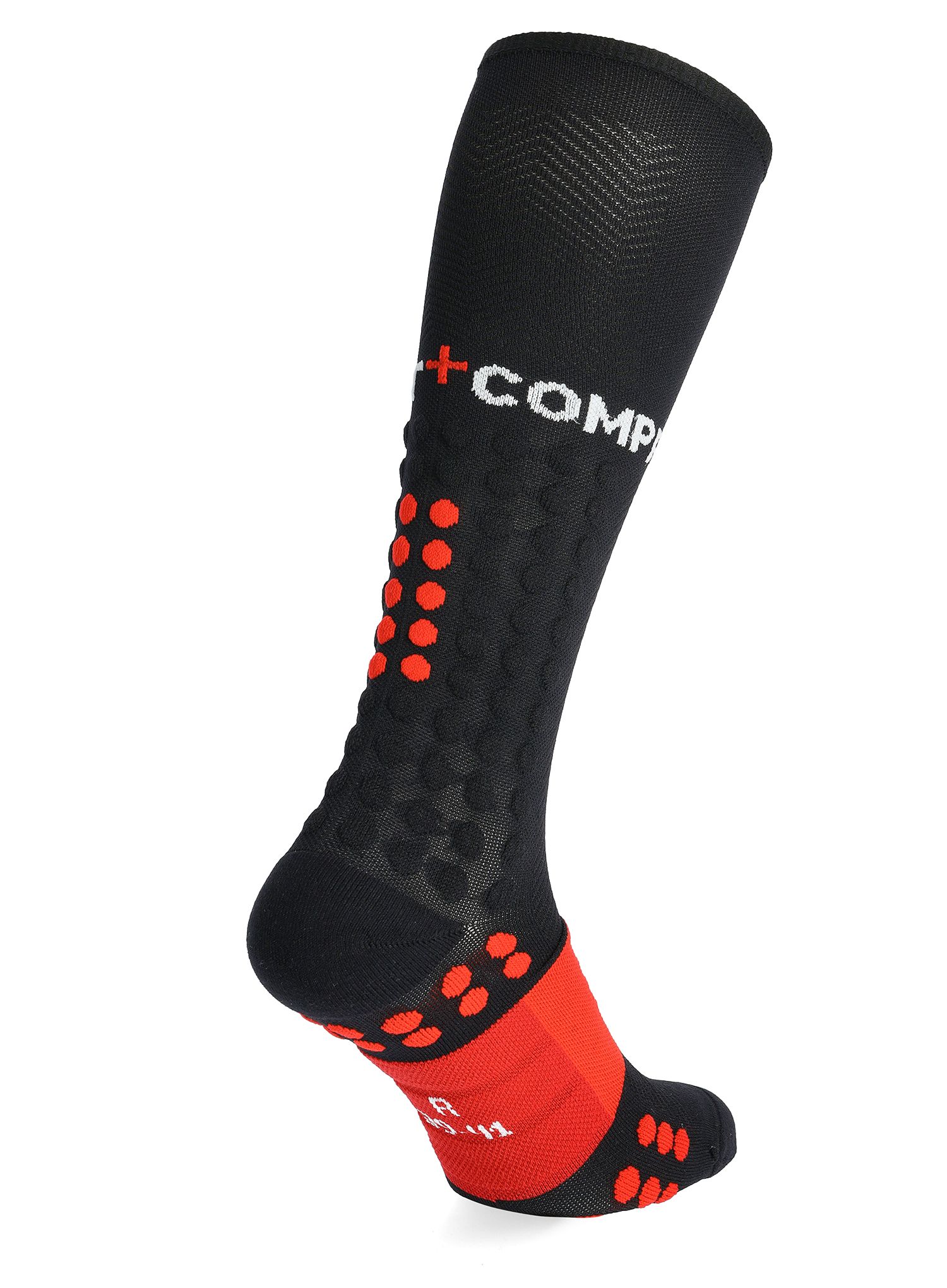 Ponožky na behanie Compressport Compression Full Socks Run - black