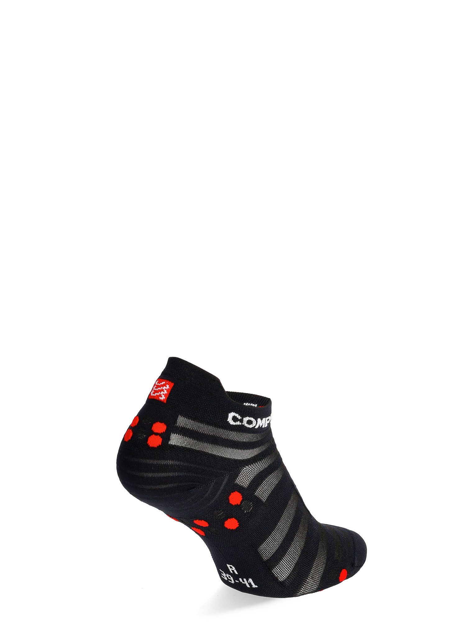 Ponožky Compressport Pro Racing Socks v4.0 Ultralight Run Low - black/red