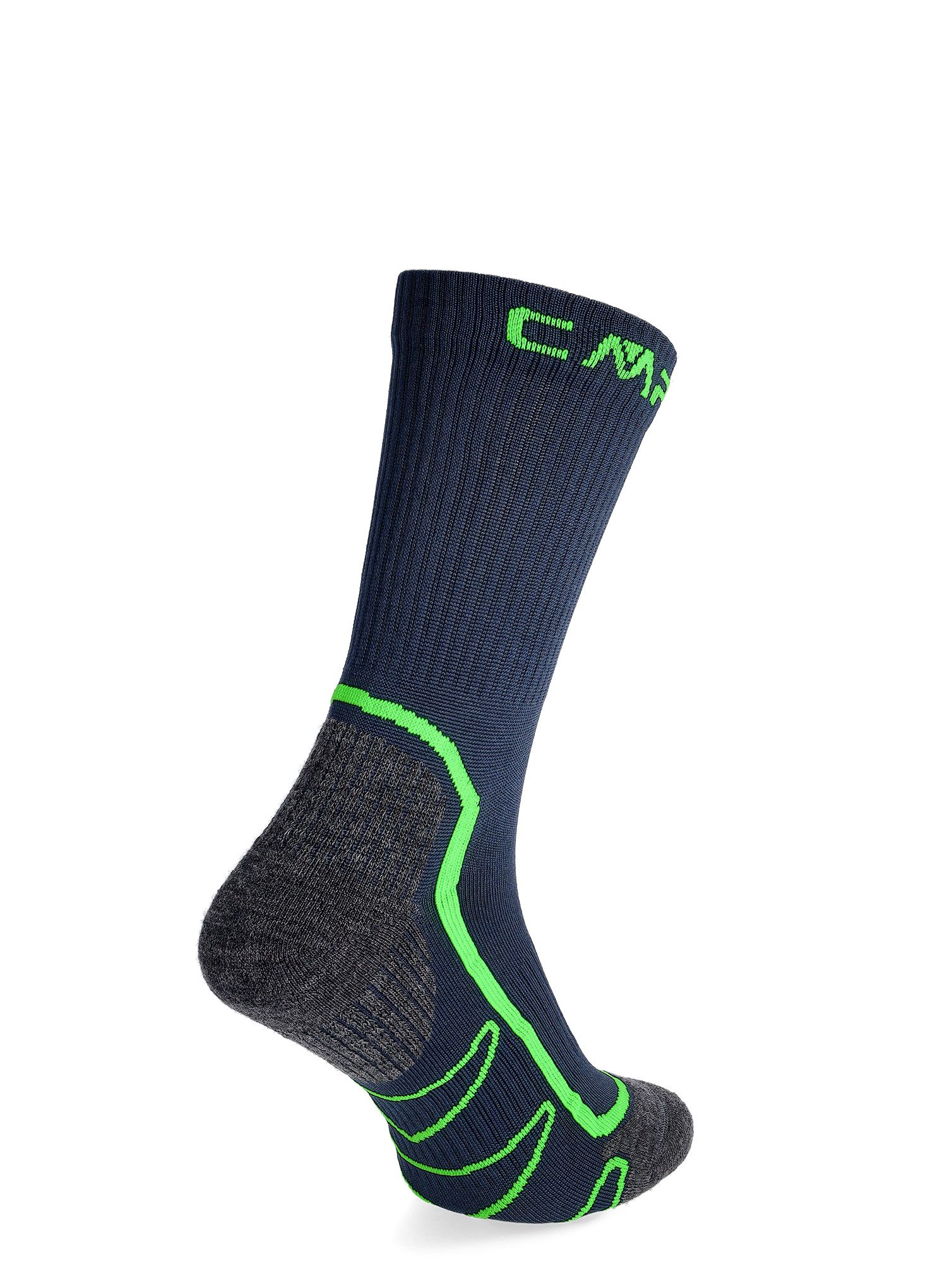 Turistické ponožky CMP Trekking Sock Poly Mid - b.blue/verde fluo