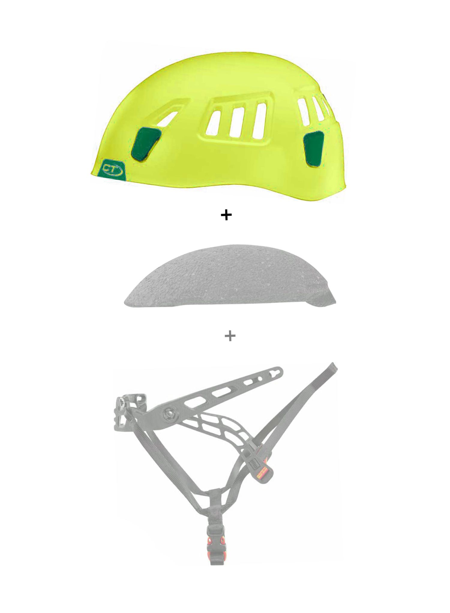 Škrupina prilby Climbing Technology/SKYLOTEC Moon External Shell - green/dark green