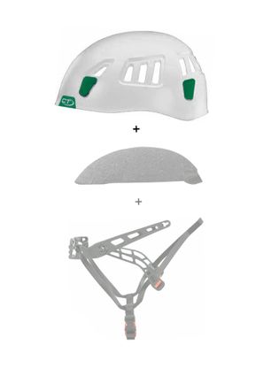 Škrupina prilby Climbing Technology/SKYLOTEC Moon External Shell - white/dark green