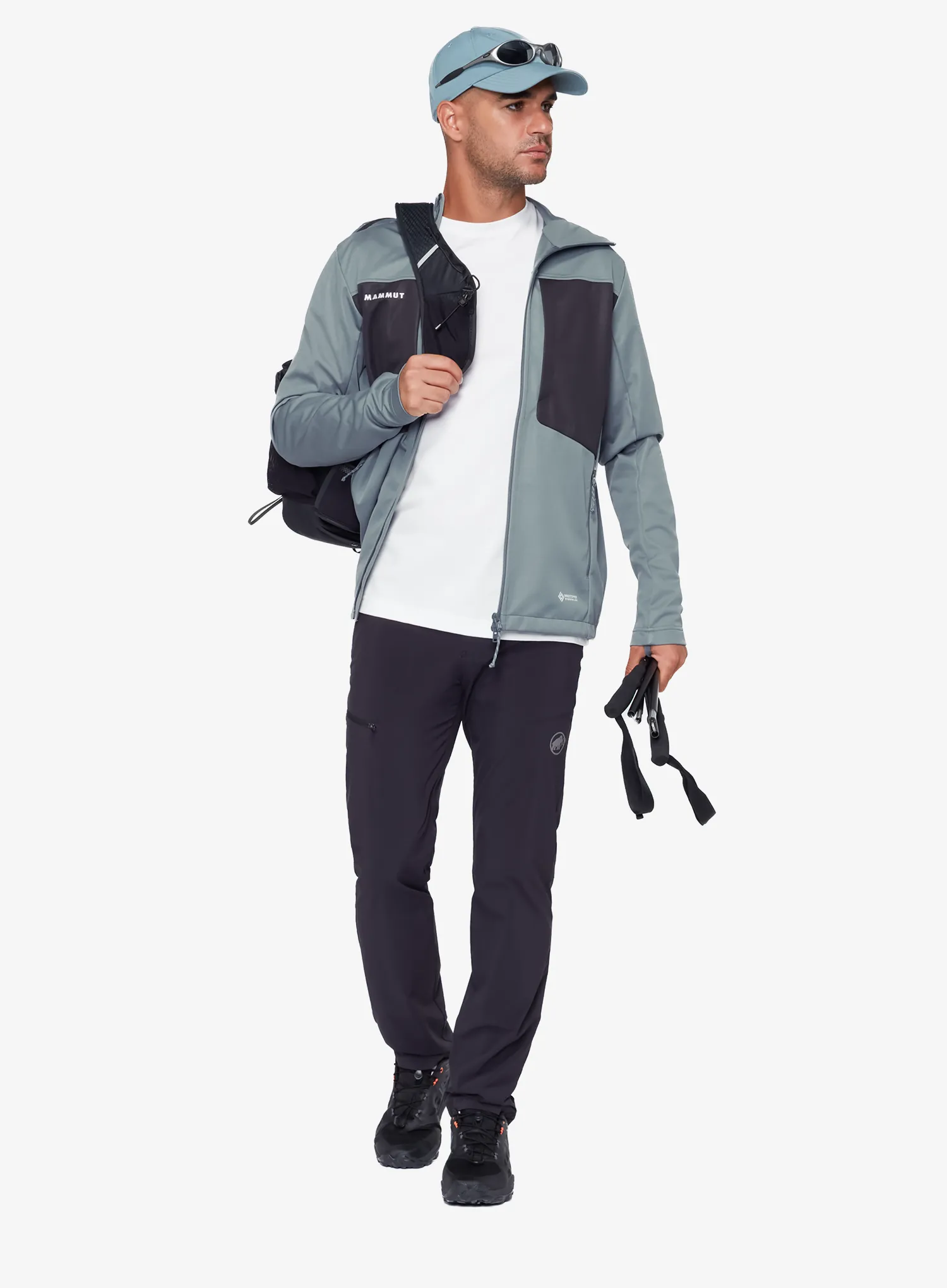 Softshellová bunda Mammut Ultimate VIII SO Hooded Jacket - strata/black