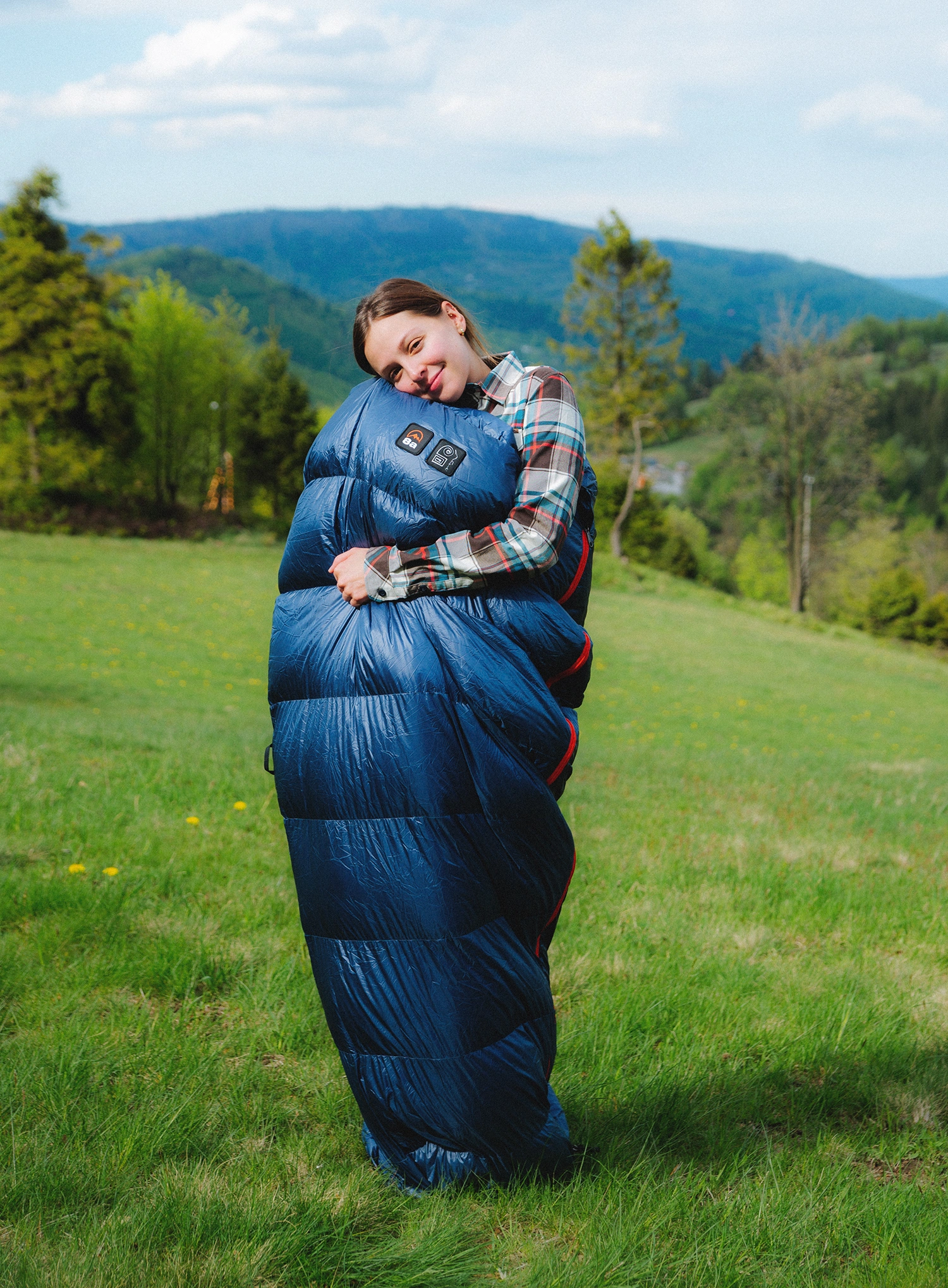 Páperový spacák 8a x Małachowski Traveller 650 M (165-176 cm) - navy