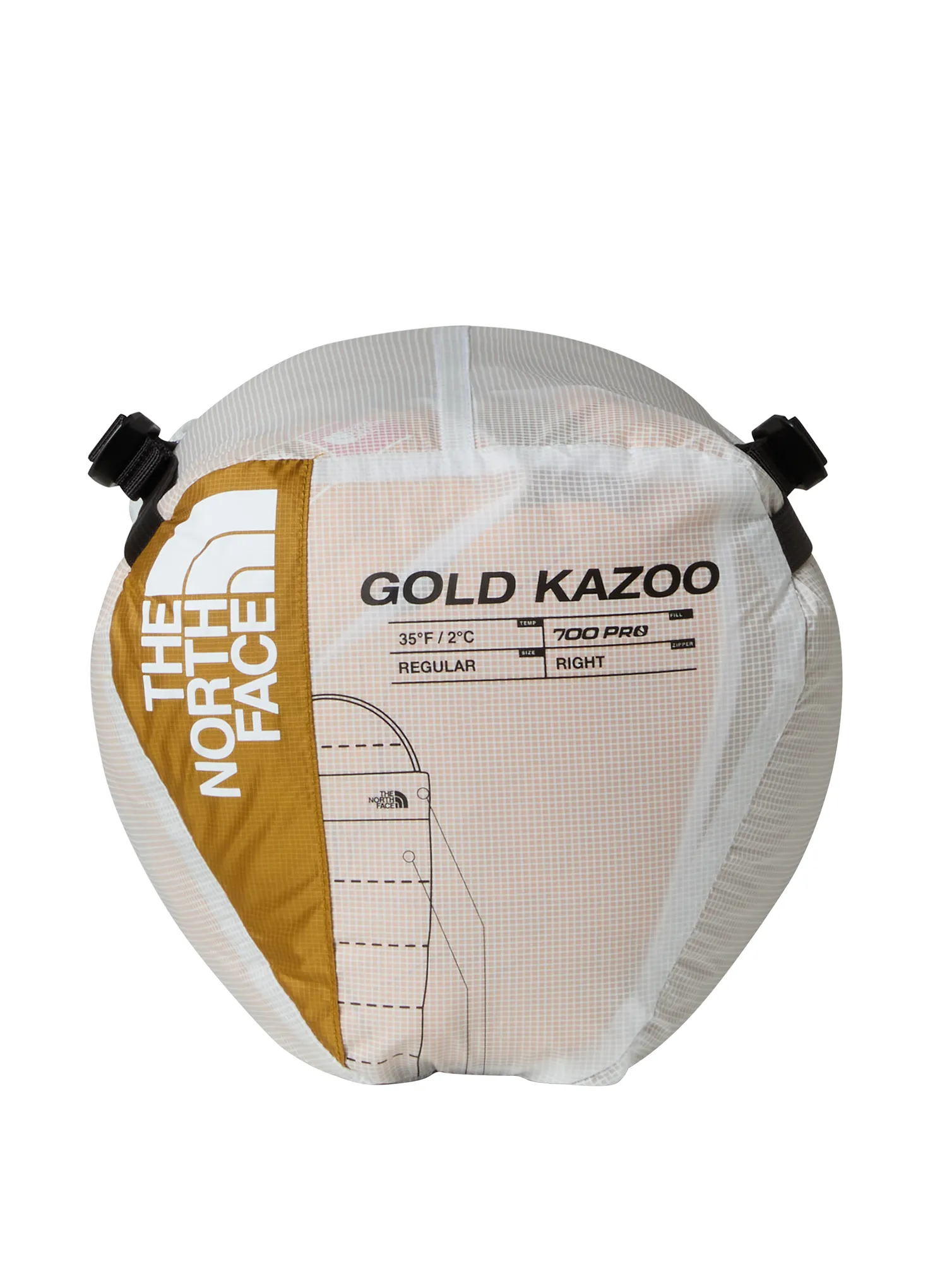 Páperový spacák The North Face Gold Kazoo Eco (183 cm) - citrine yellow/citrine yellow