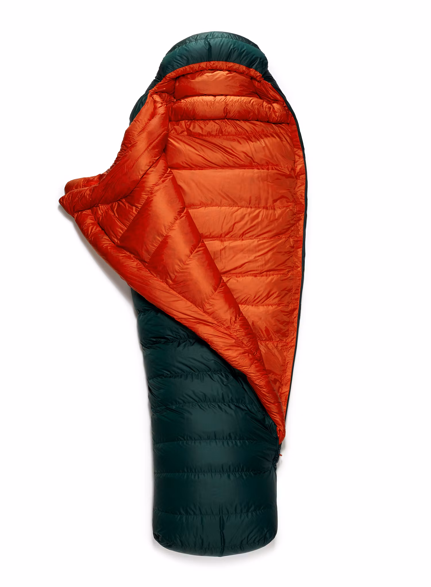 Páperový spacák Rab Ascent 1100 (185 cm) - pine