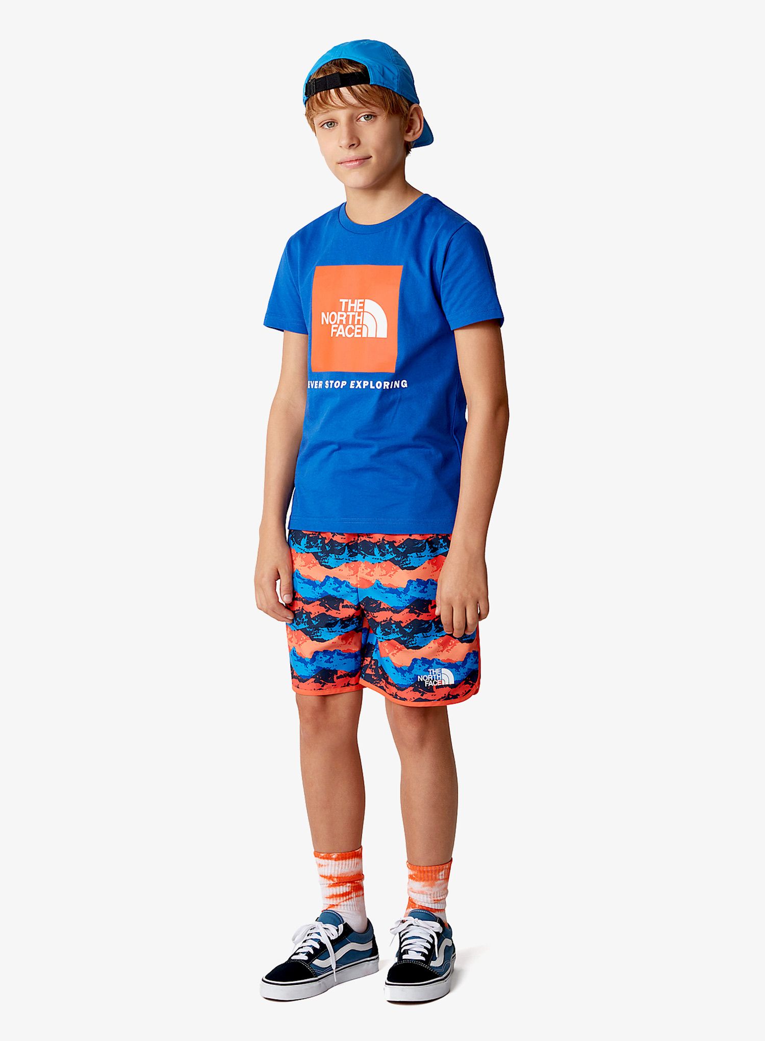 Chlapčenské kraťasy The North Face Amphibious Class V Short - orange print
