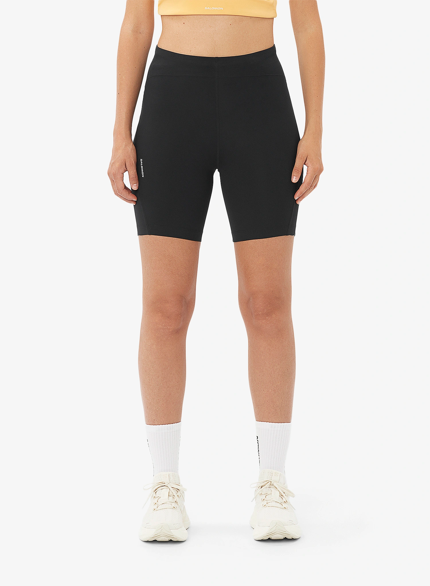 Dámske bežecké kraťasy Salomon Shkout C Shorts Tights 6 - deep black