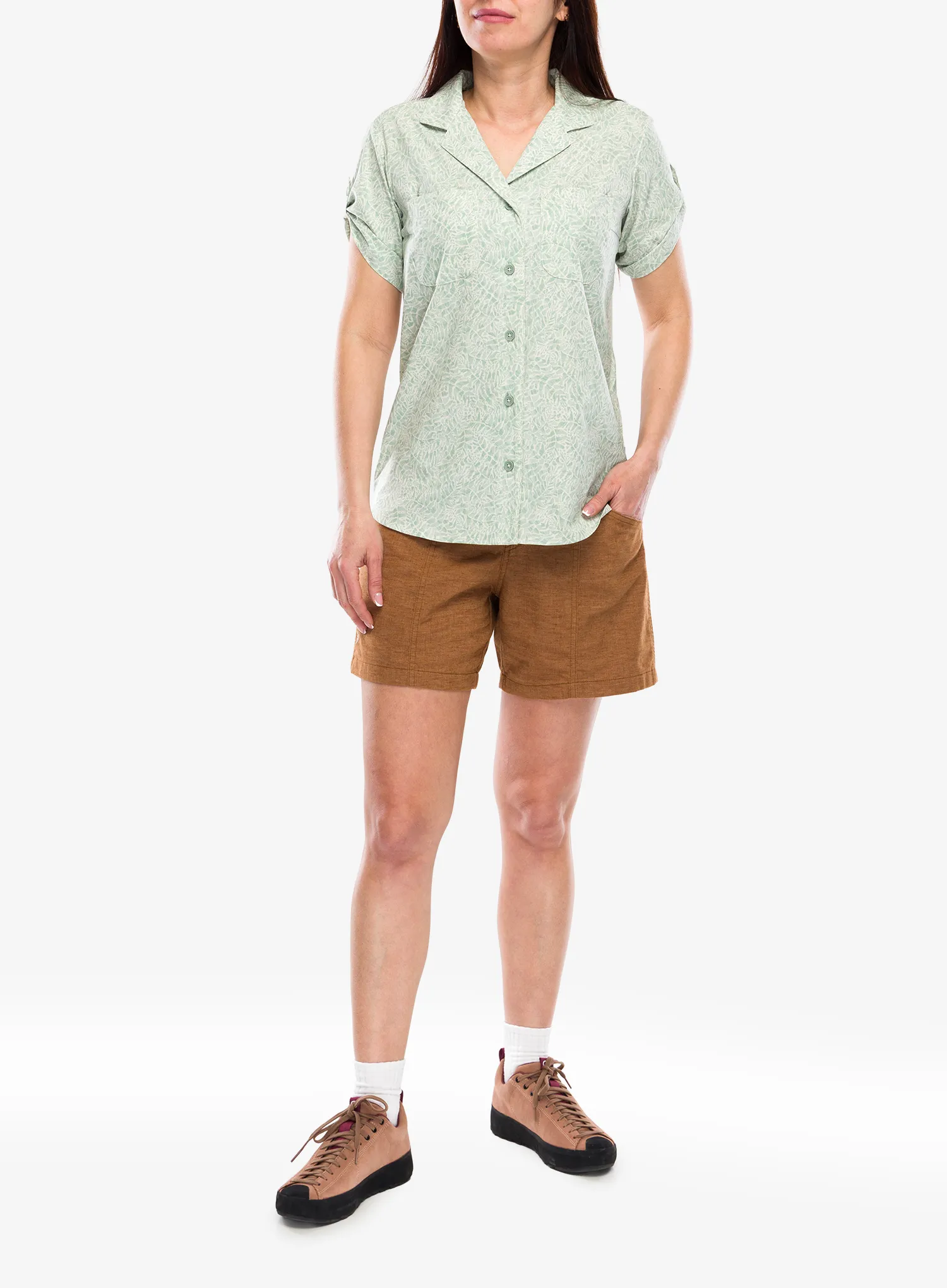 Kraťasy dámske Royal Robbins Hemp Adventure Short - pecan