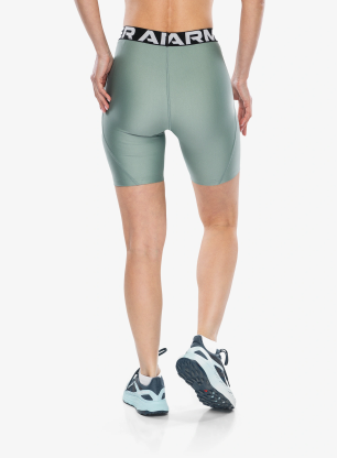 Kraťasy dámske Under Armour HeatGear Authentics 8 inch Short - silica green/white