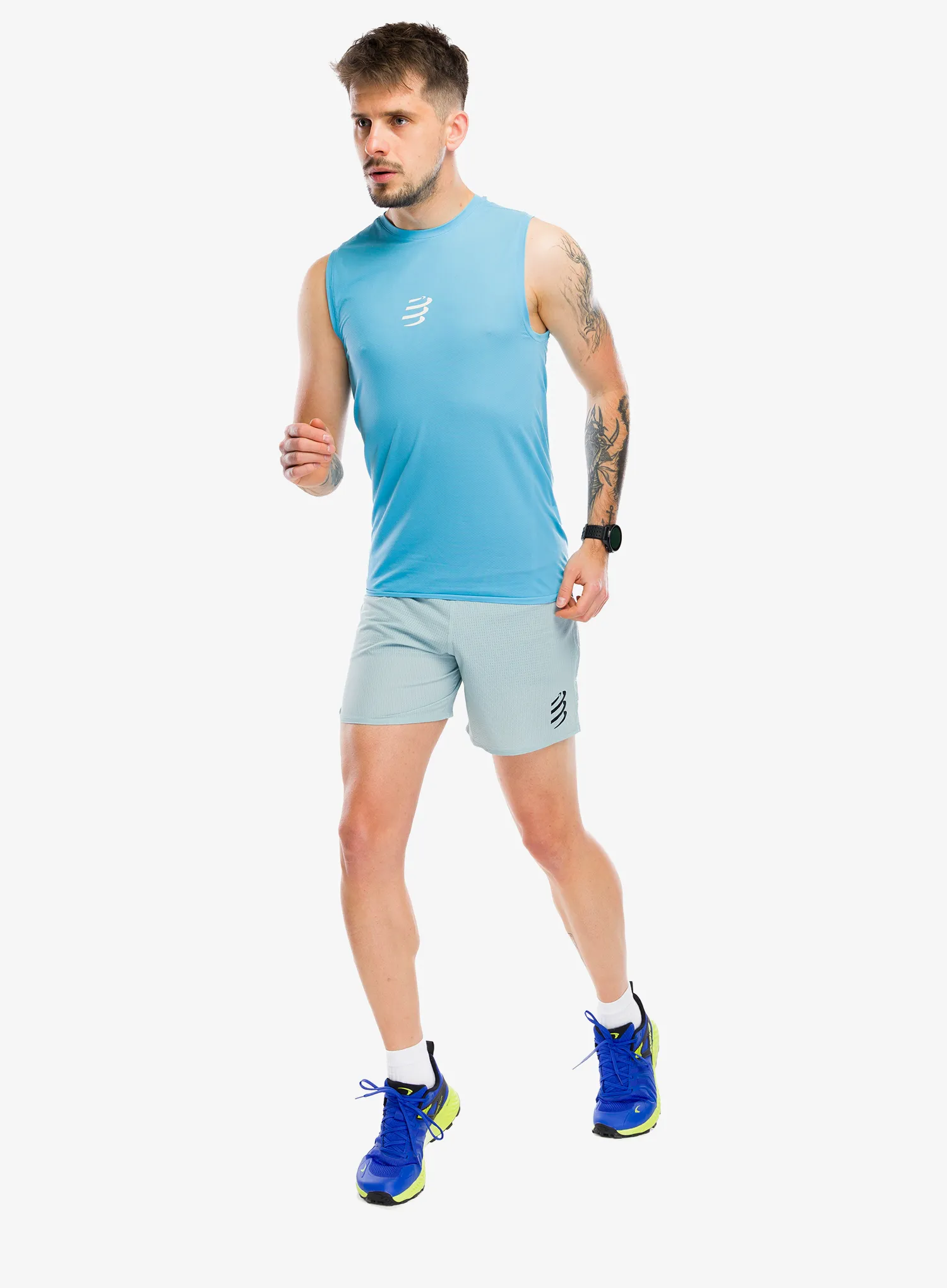 Bežecké kraťasy Compressport Trail Racing Overshort - ether