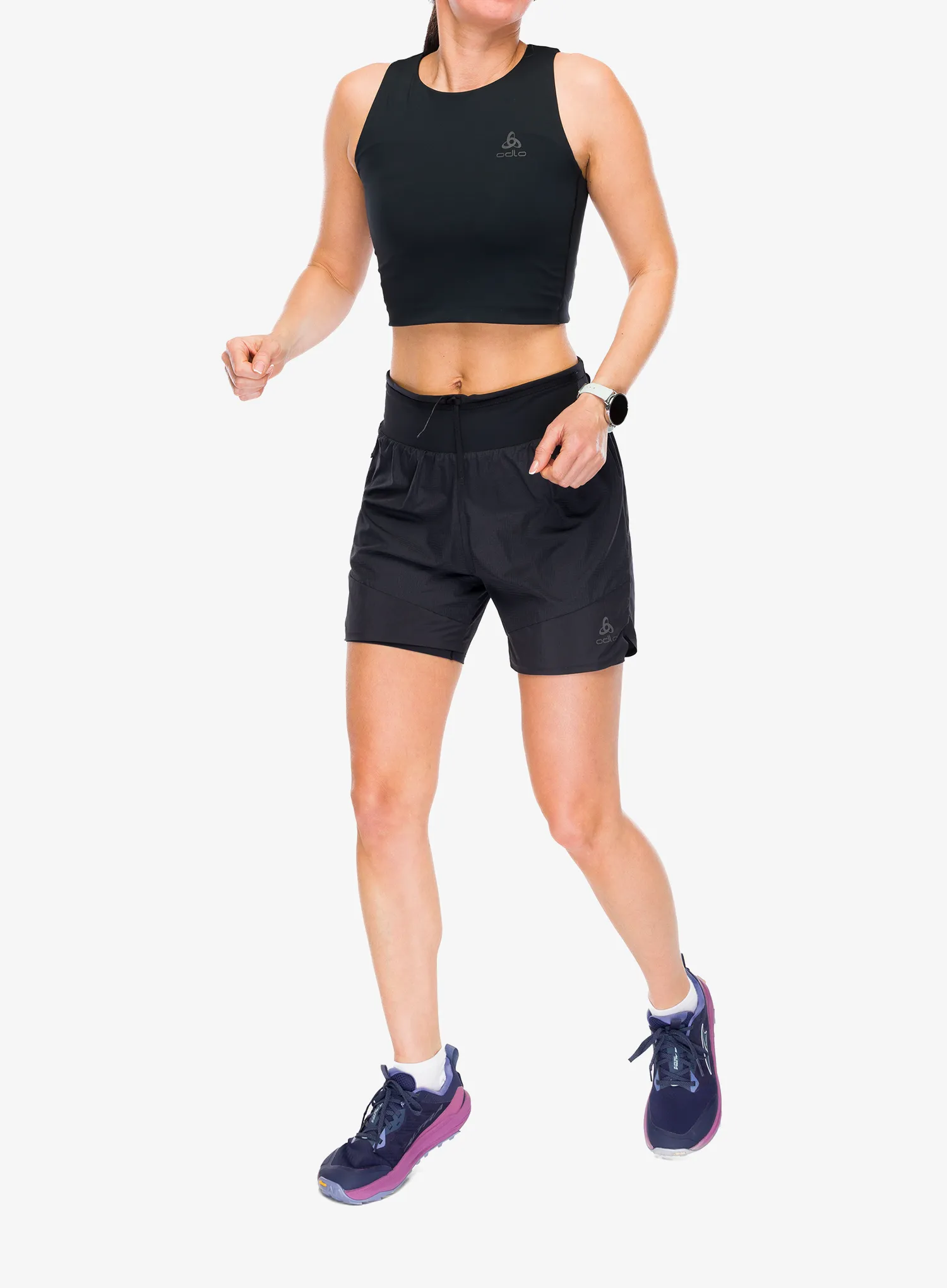 Bežecké kraťasy dámske Odlo X-Alp Trail 5 Inch 2-In-1 Short - black