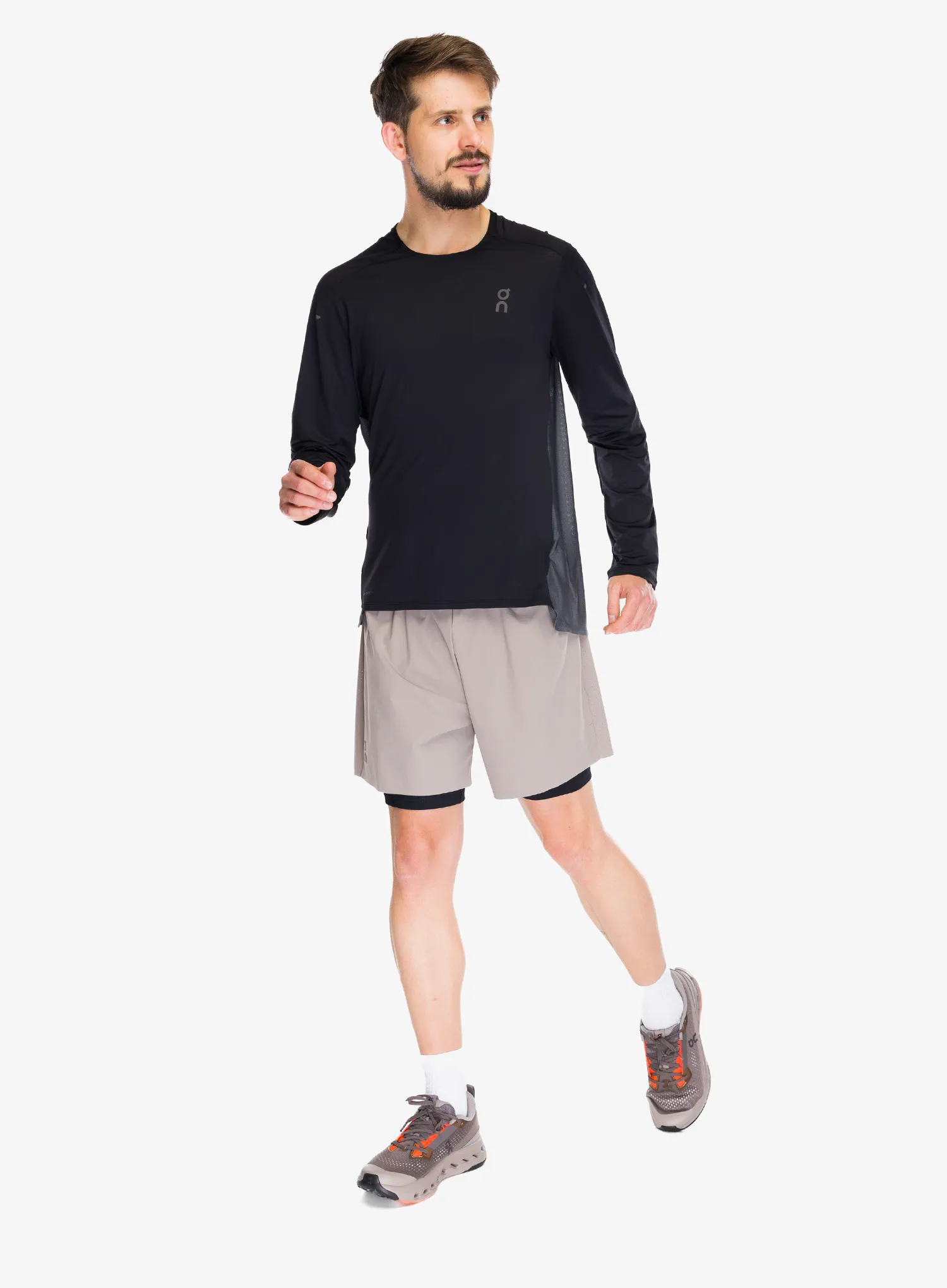 Bežecké kraťasy On 5 Performance 2/1 Shorts - cinder/black