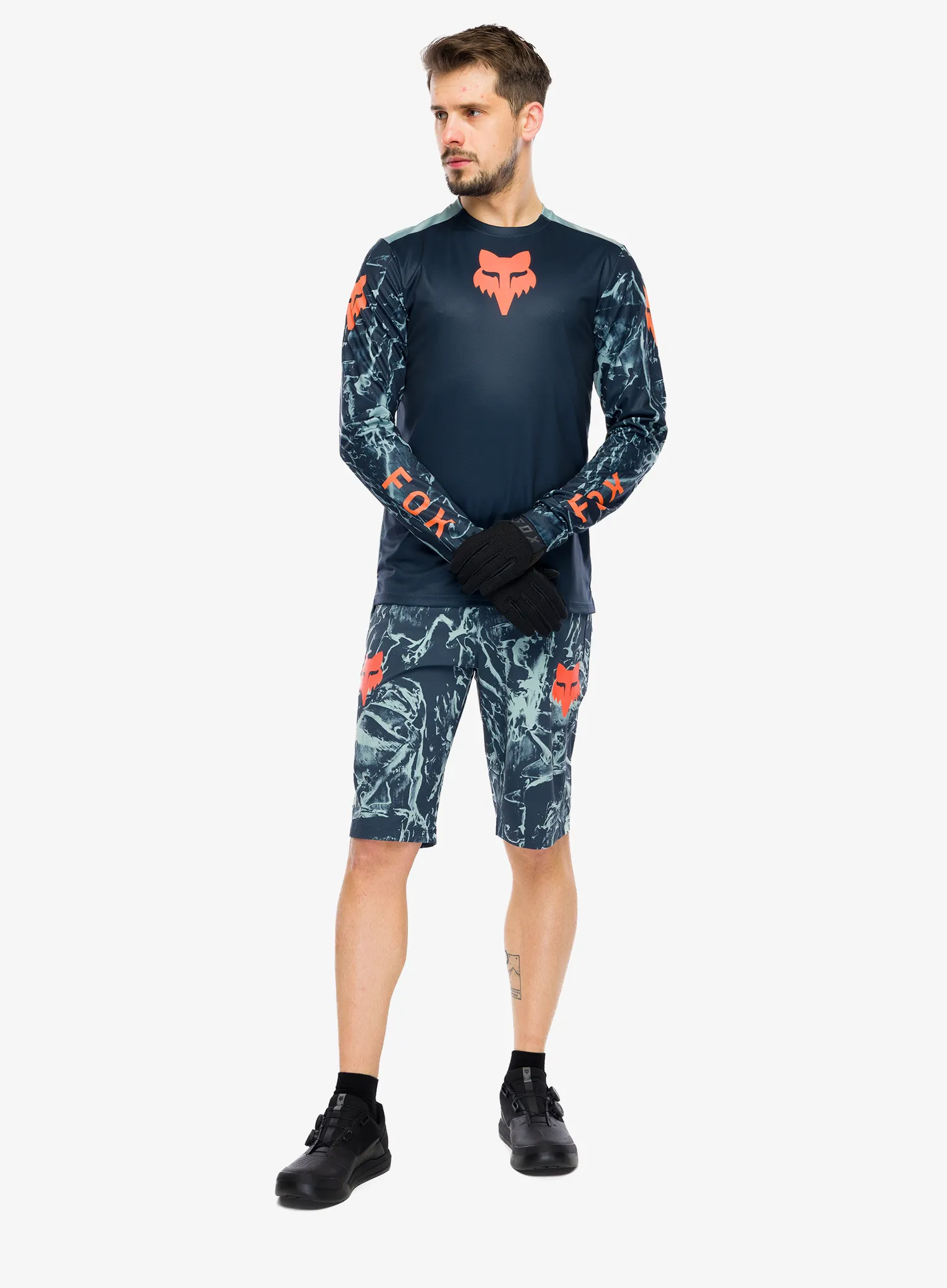 MTB šortky Fox Ranger Short Image Print - arctic blue