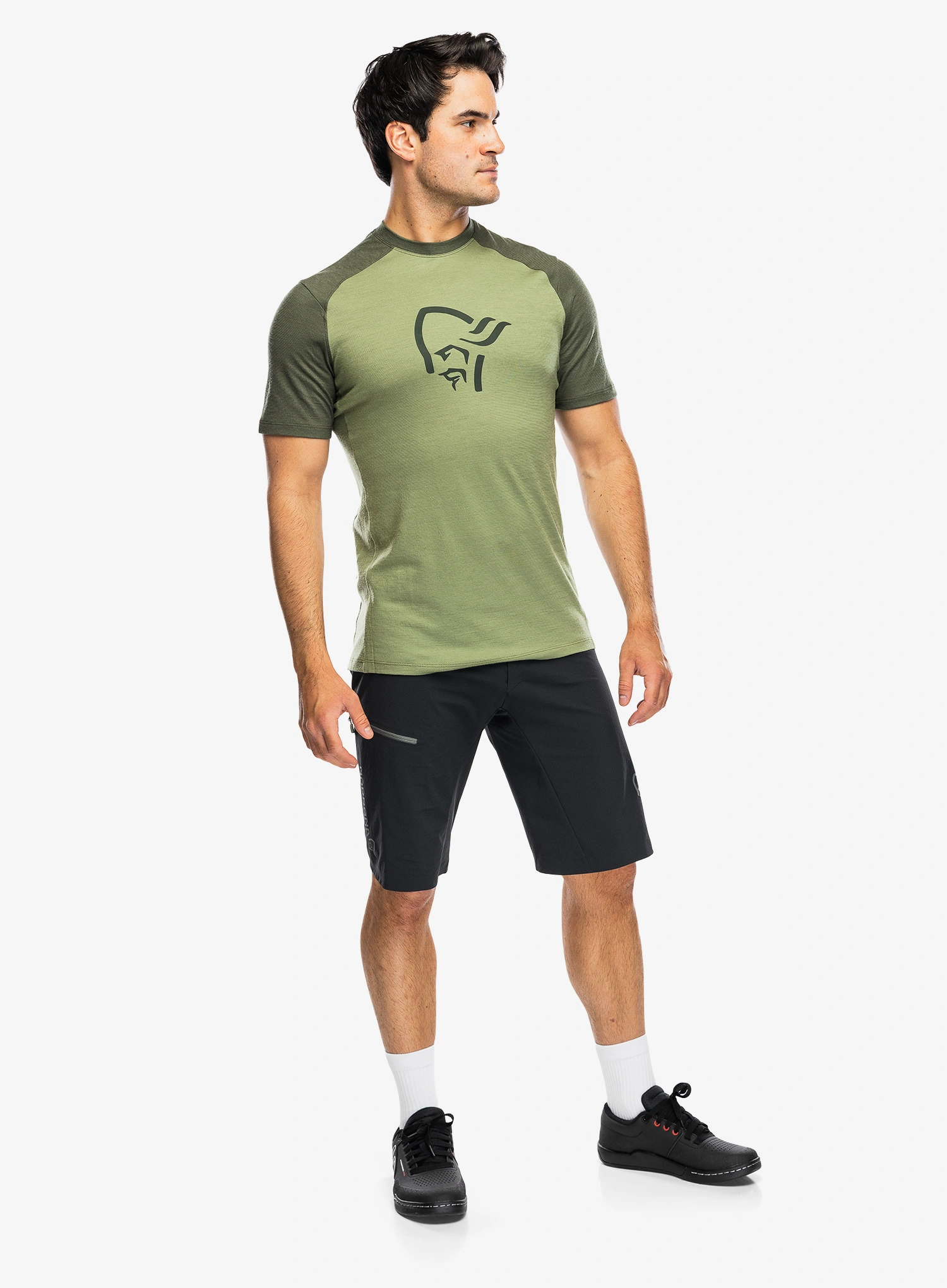 MTB šortky Norrona Fjora Flex1 Light Shorts - caviar black