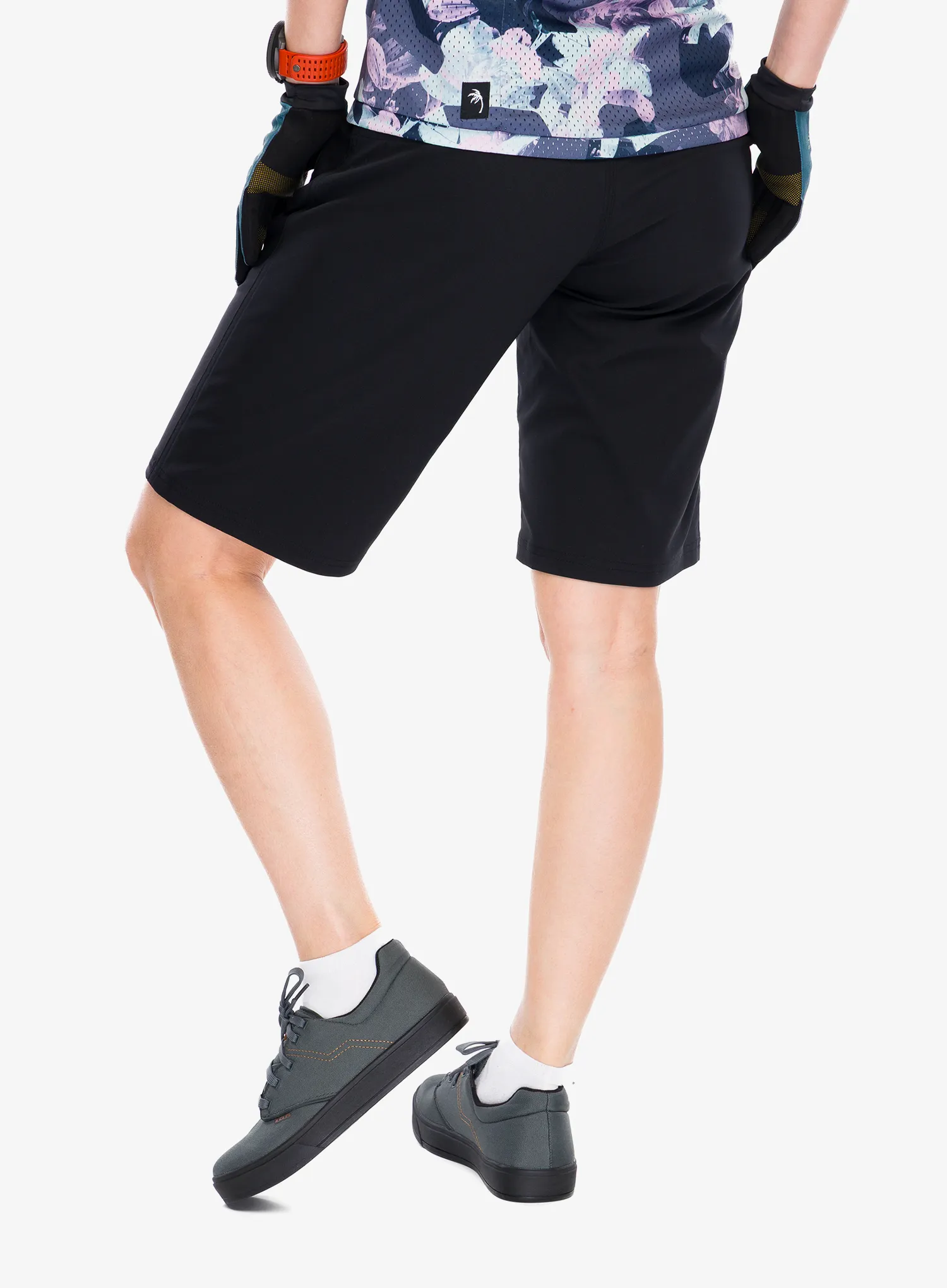 Dámske cyklistické nohavice krátke ION Logo - black