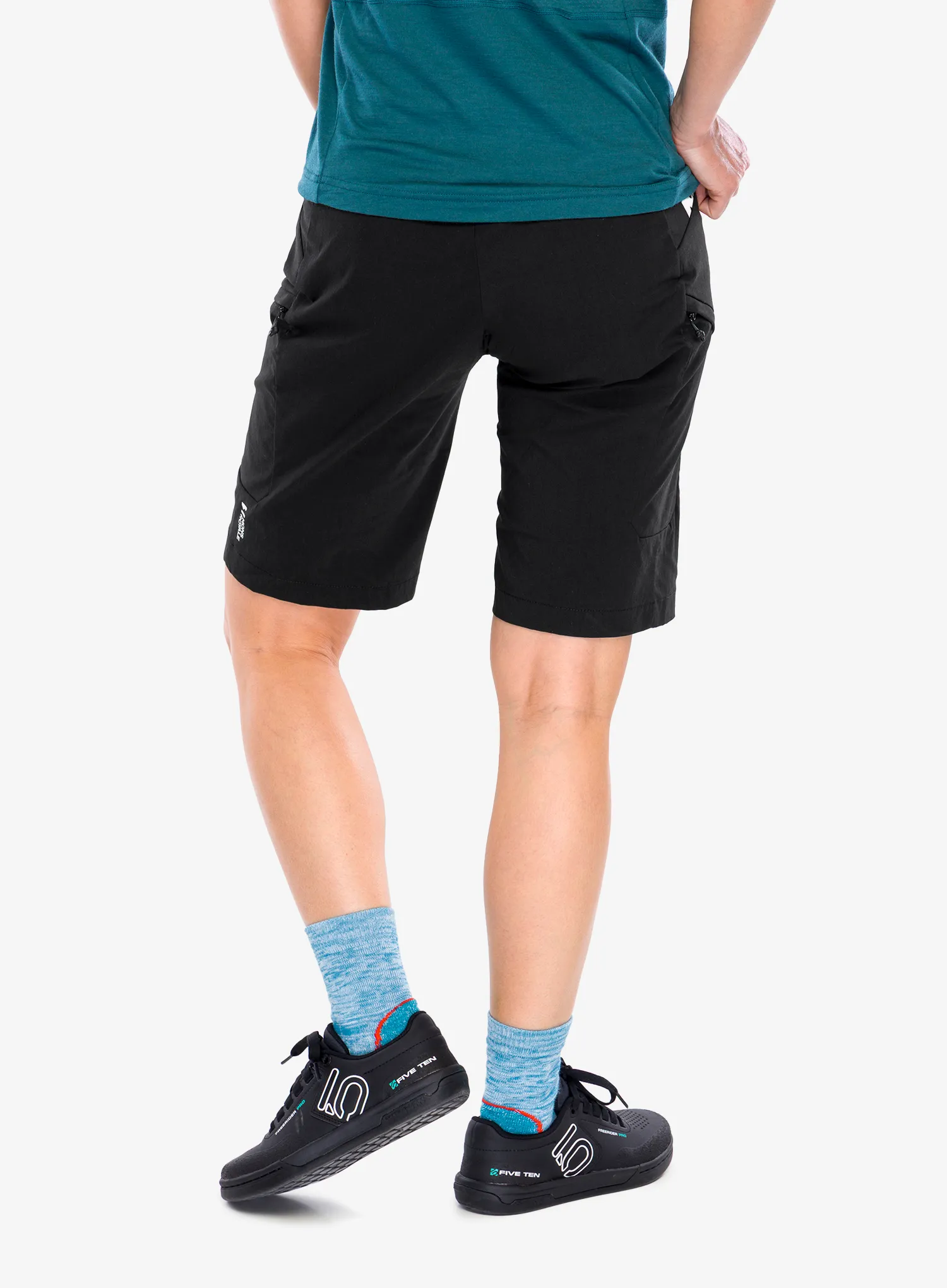 Dámske cyklistické nohavice krátke Mons Royale Diversion Merino Trail Shorts - black/black