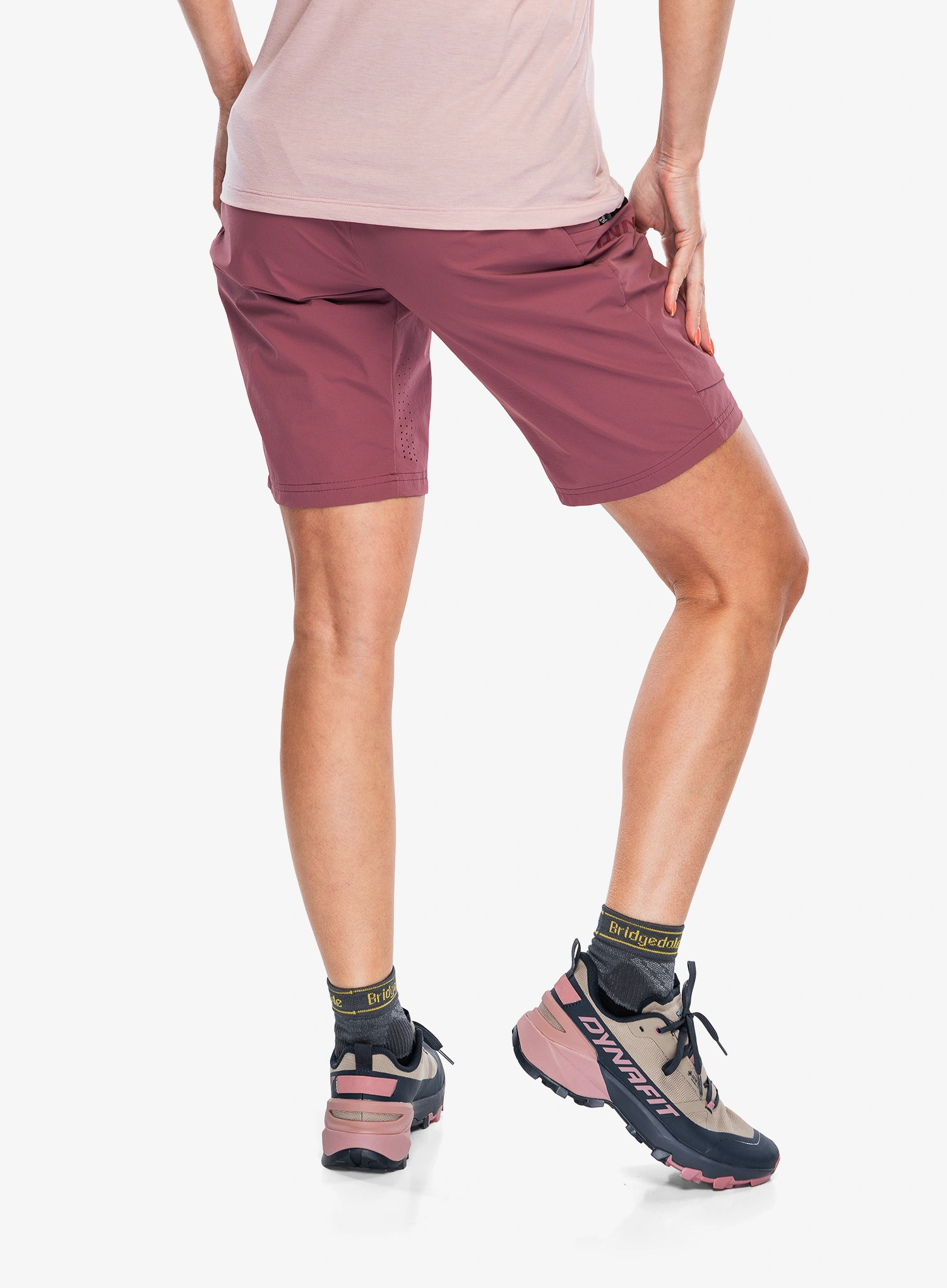 Turistické kraťasy dámske Dynafit Transalper DST Shorts - dark rose