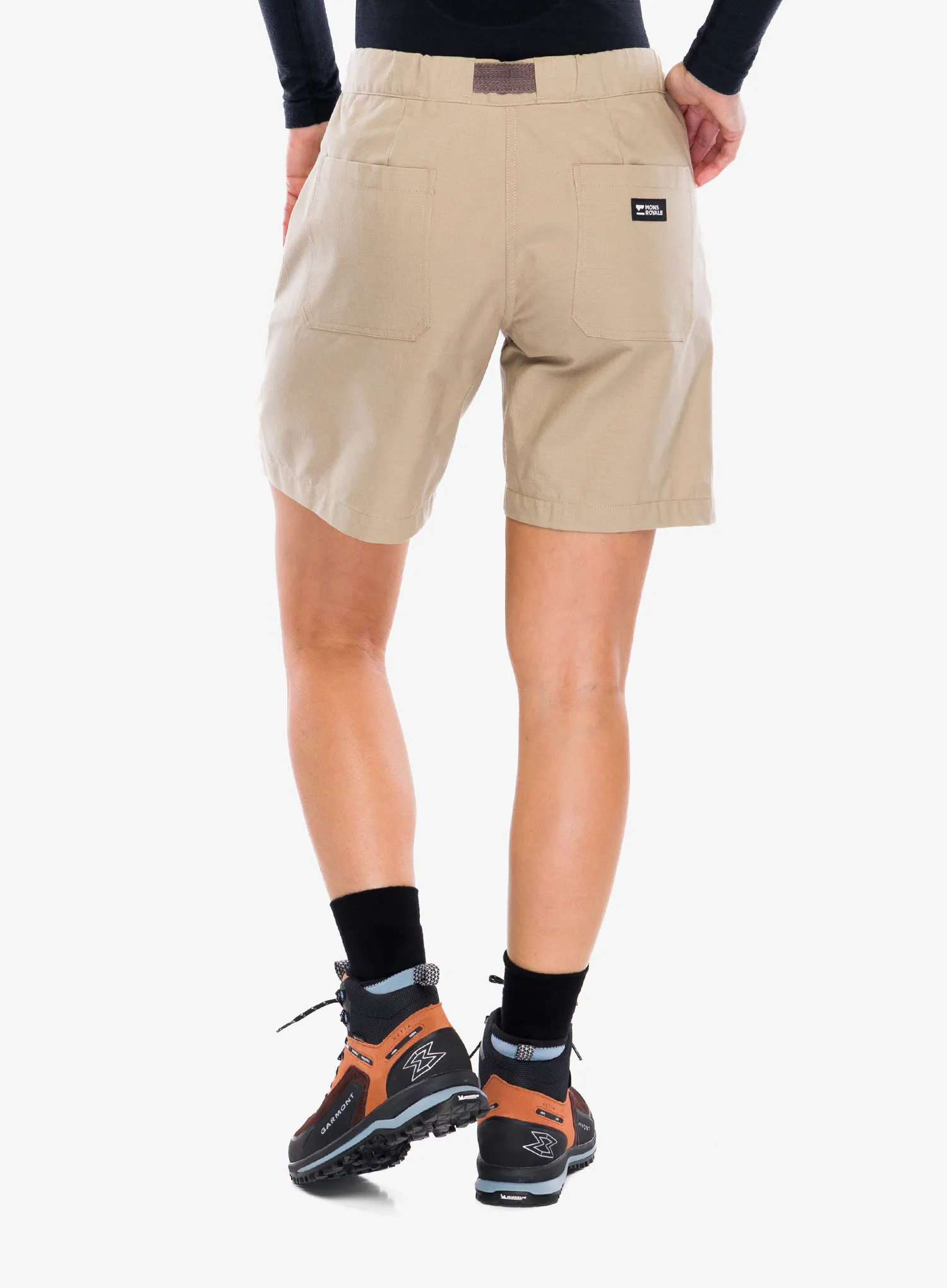 Turistické kraťasy dámske Mons Royale Escapade Shorts - birch/birch
