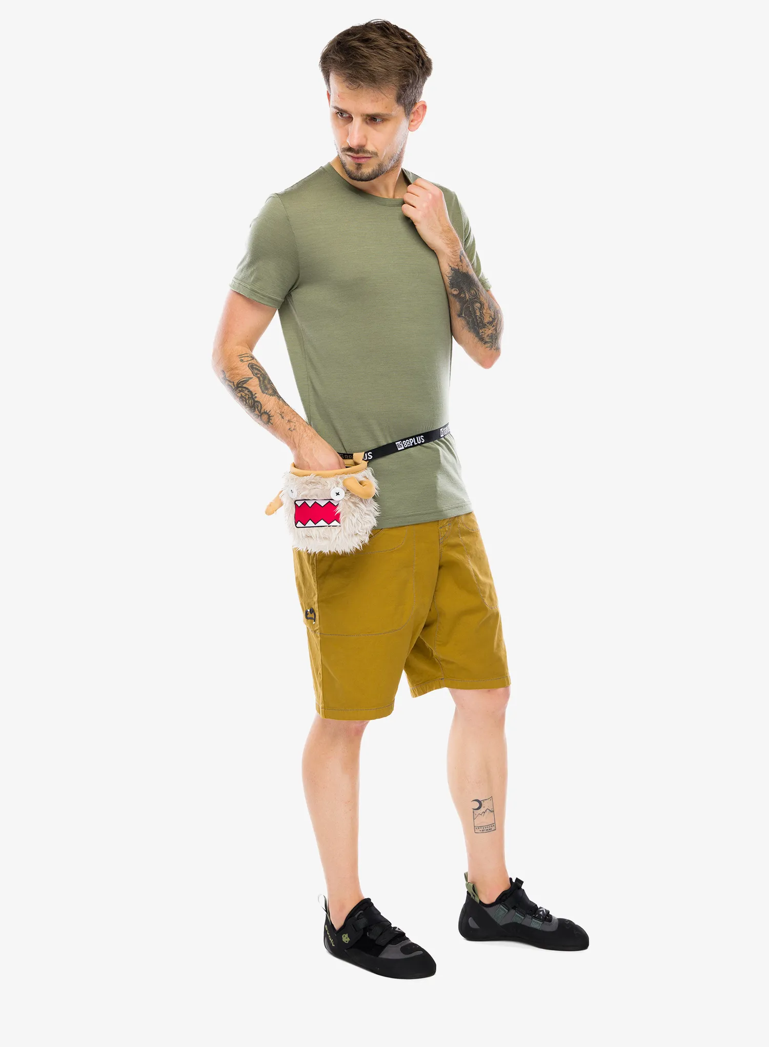 Lezecké kraťasy E9 Rondo Belt Short - caramel