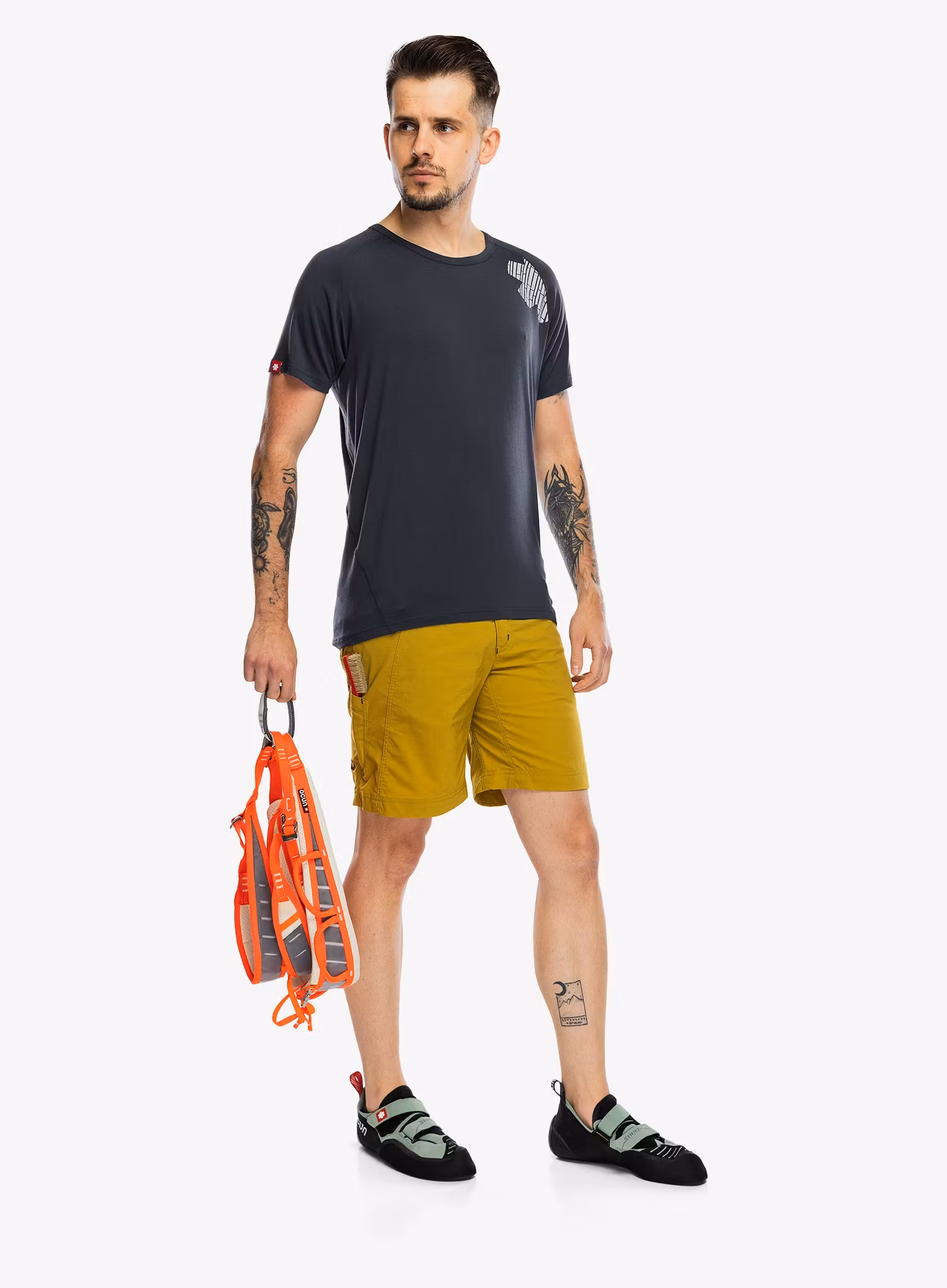 Lezecké kraťasy Ocun Mania Shorty - yellow dried tobacco