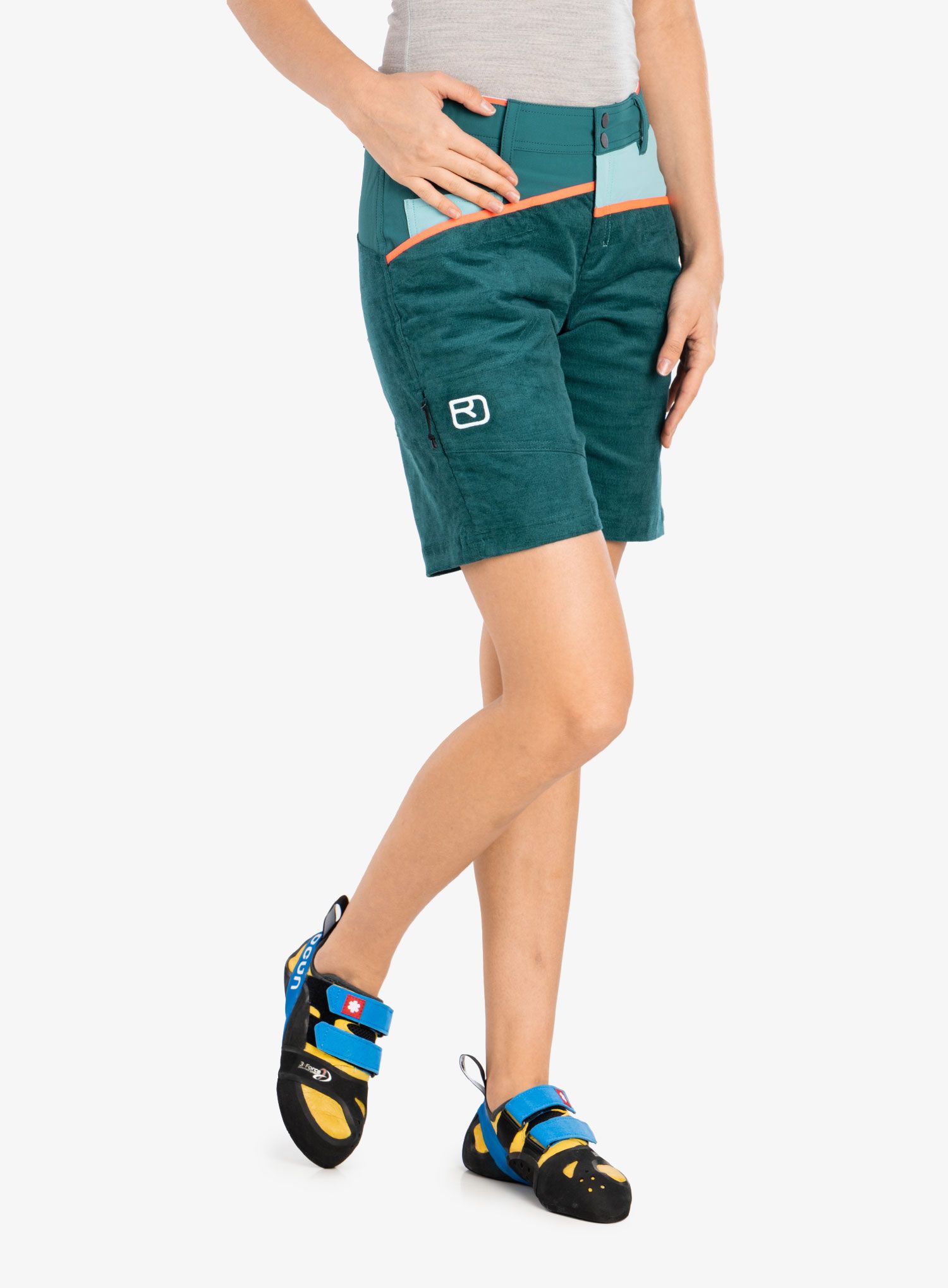 Lezecké kraťasy dámske Ortovox Casale Shorts - pacific green