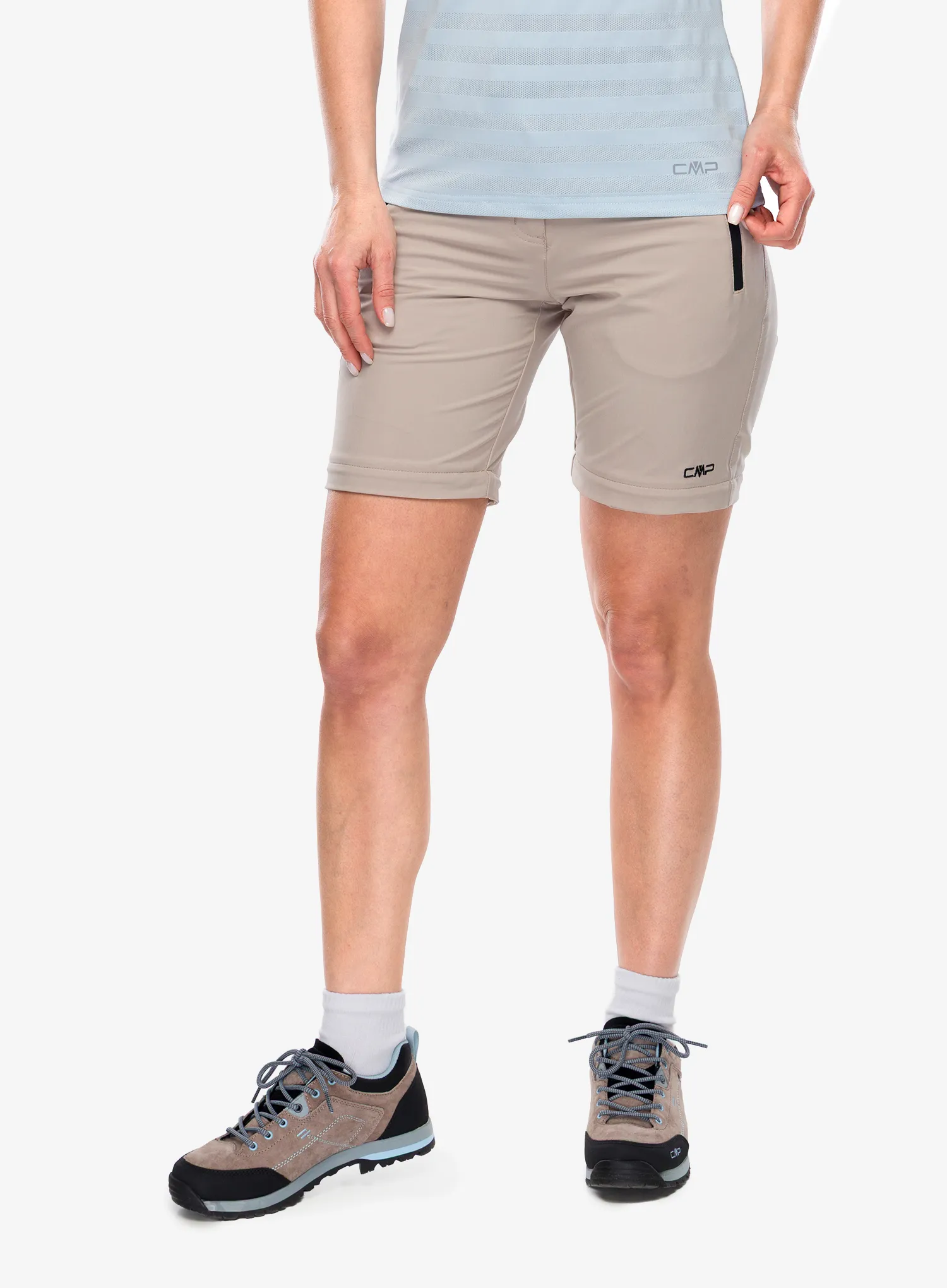Dámske nohavice CMP Evelynn Zip Off Pant - sabbia/antracite