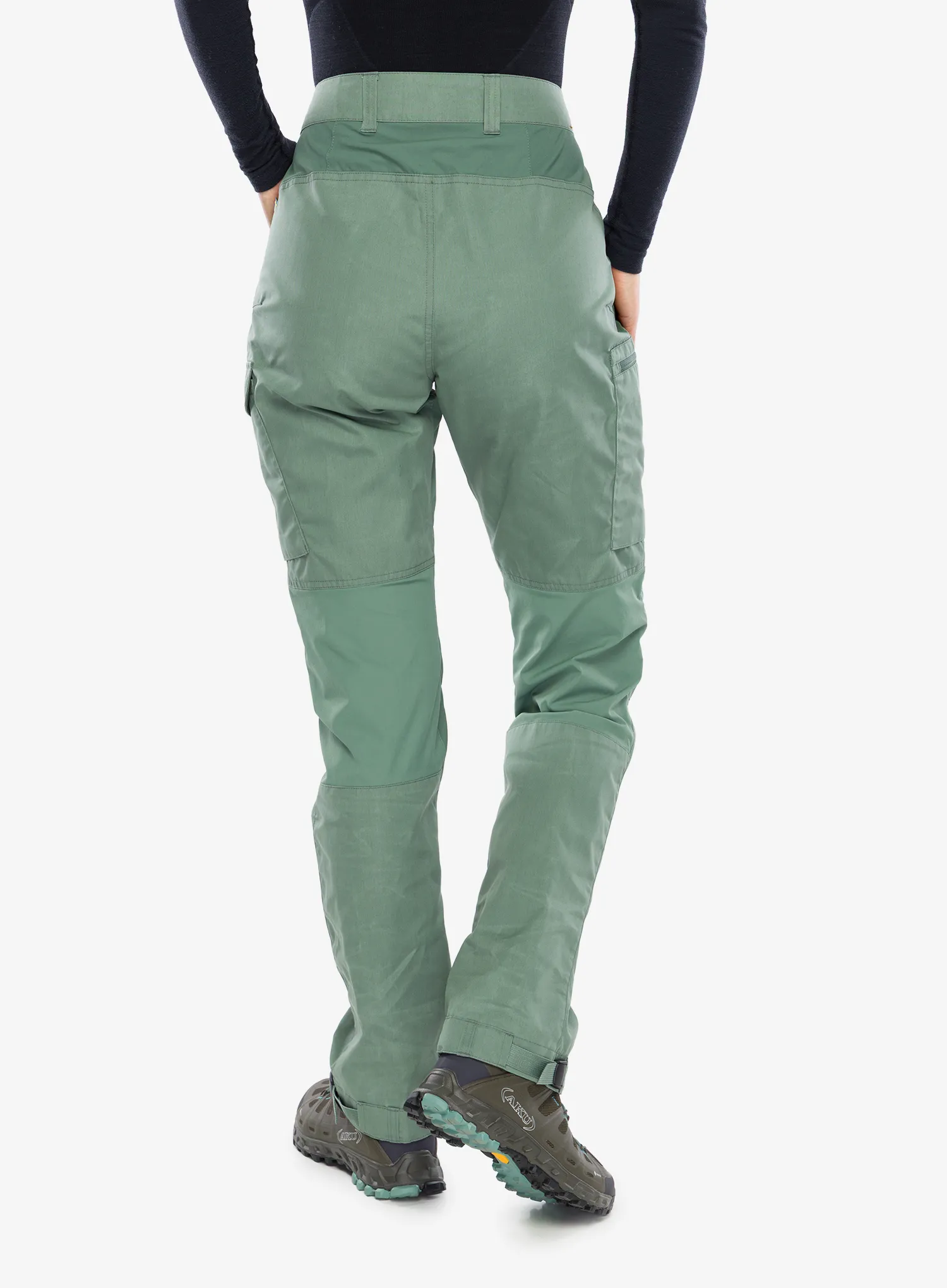 Dámske nohavice Fjallraven Kaipak Trousers Curved - patina green
