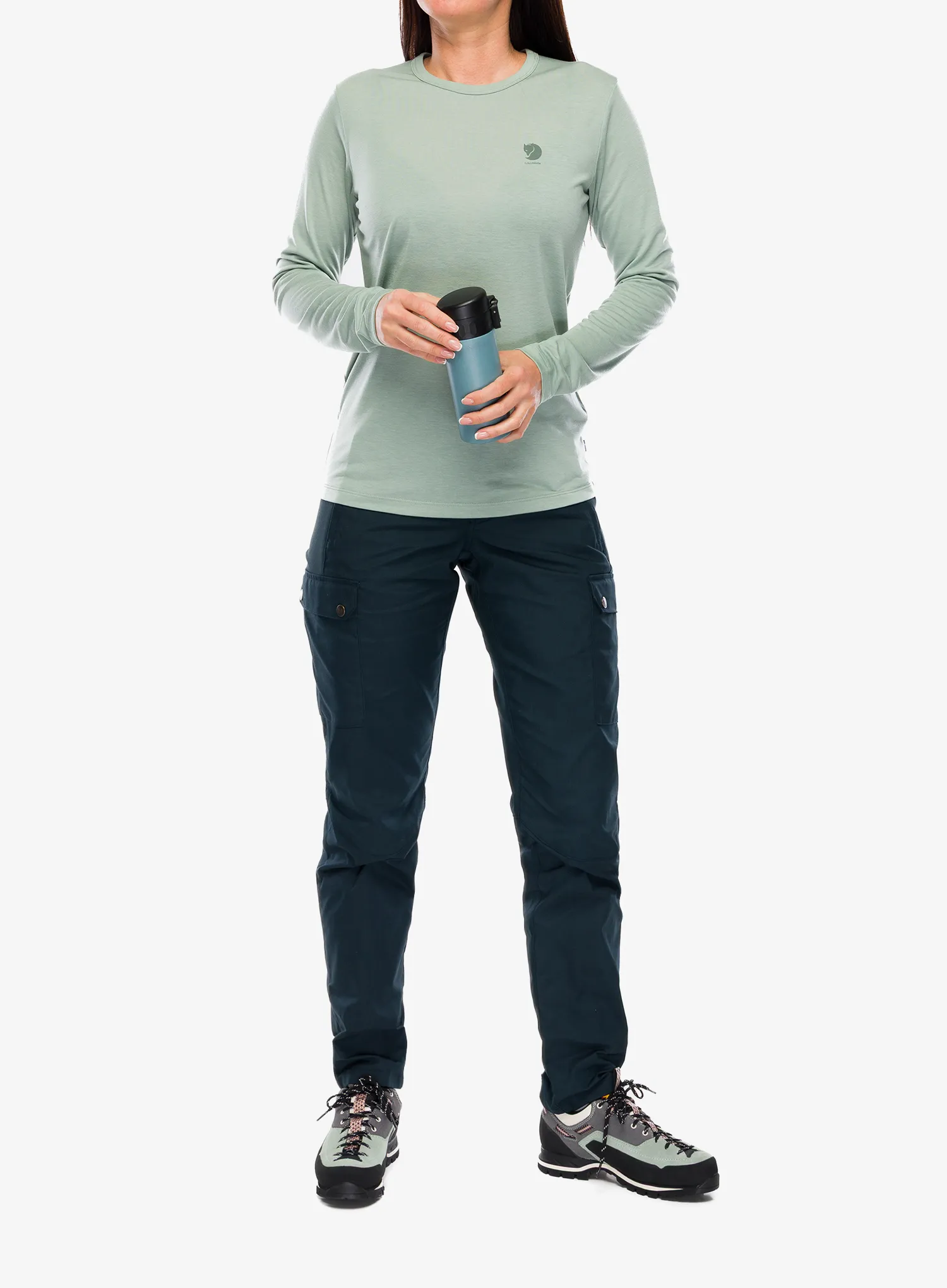 Dámske nohavice Fjallraven Stina Trousers - dark navy