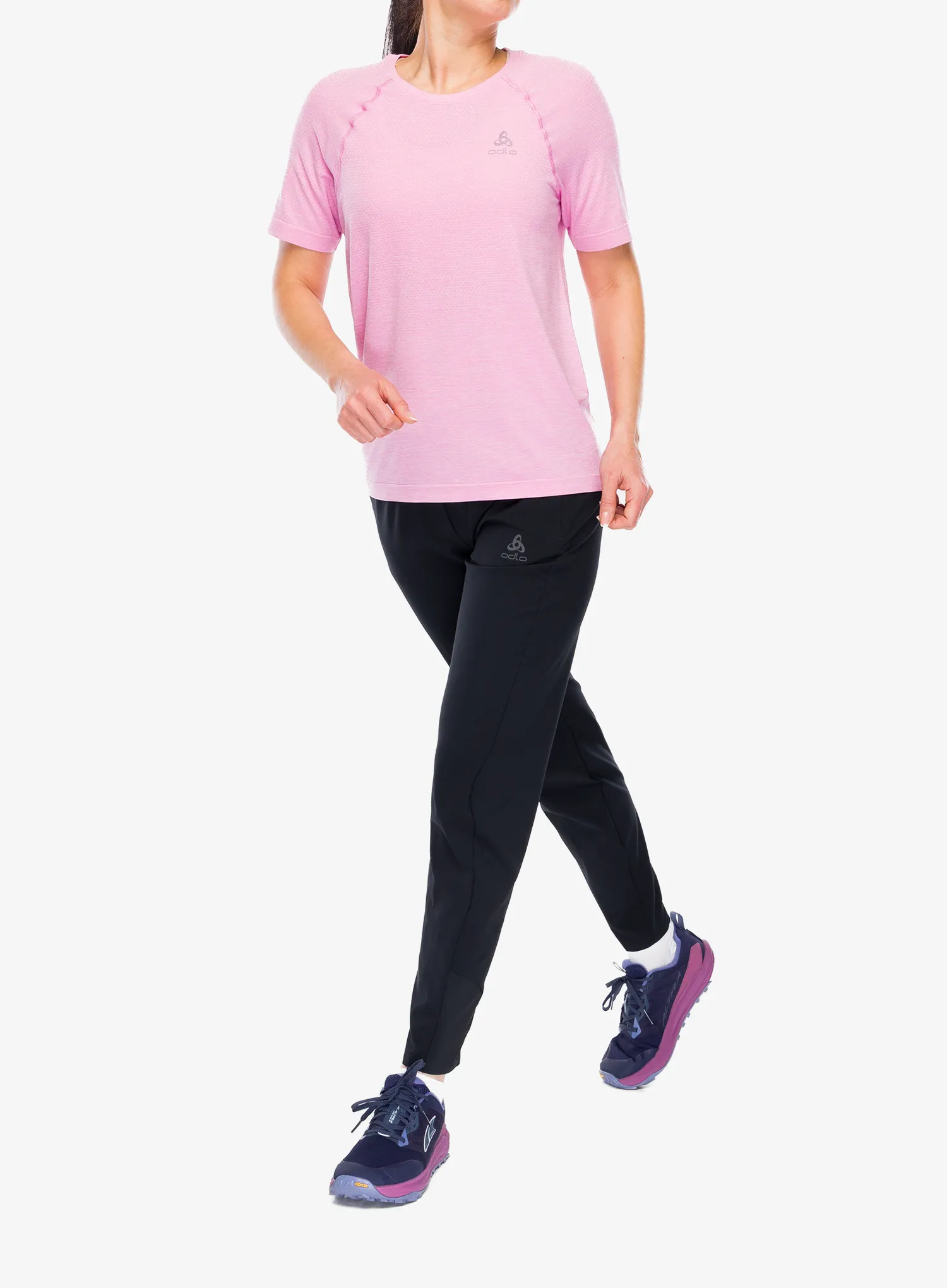 Dámske bežecké legíny Odlo Zeroweight Regular Length - black