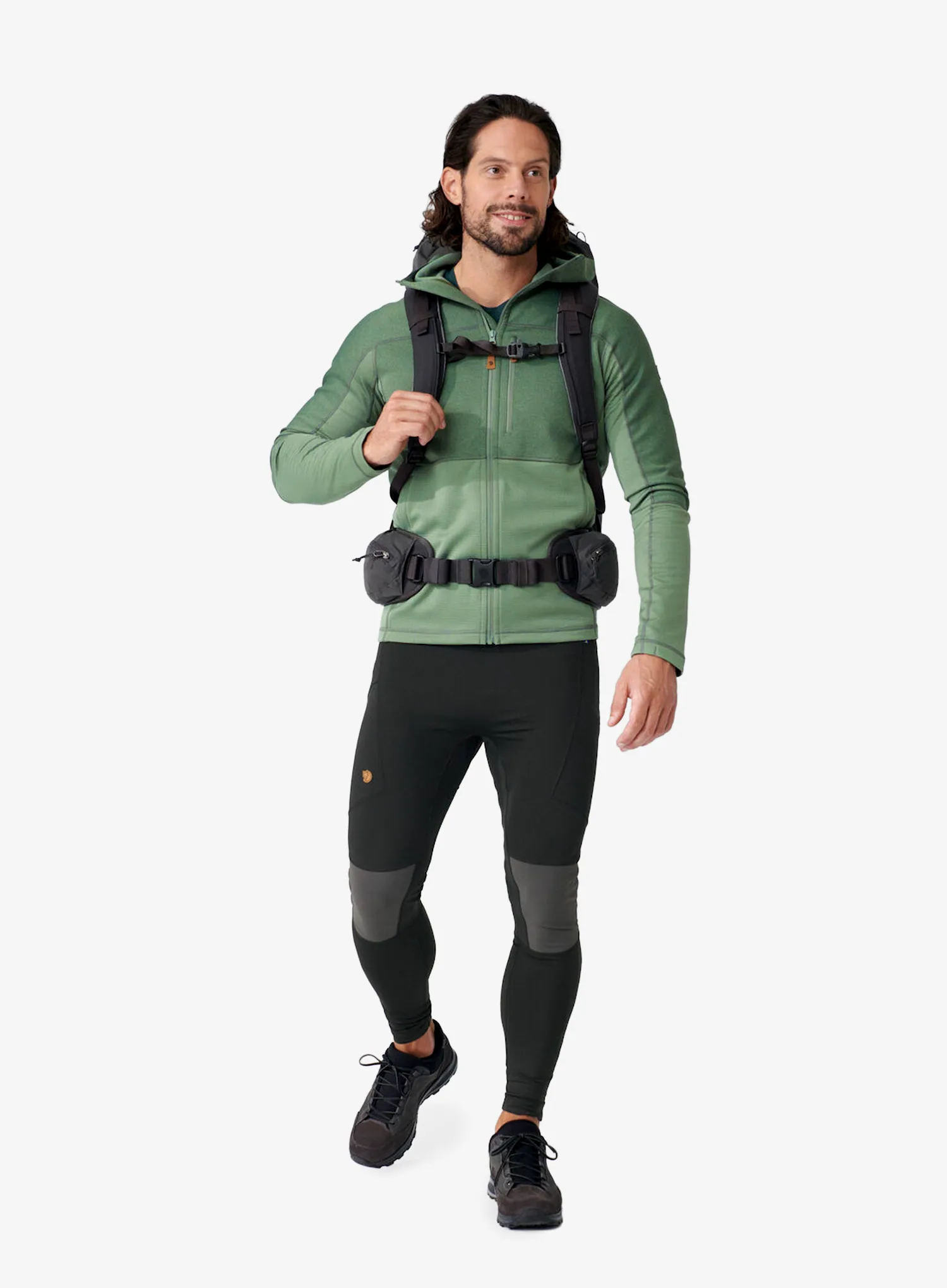Nohavice Fjallraven Abisko Trekking Tights Pro - black/iron grey