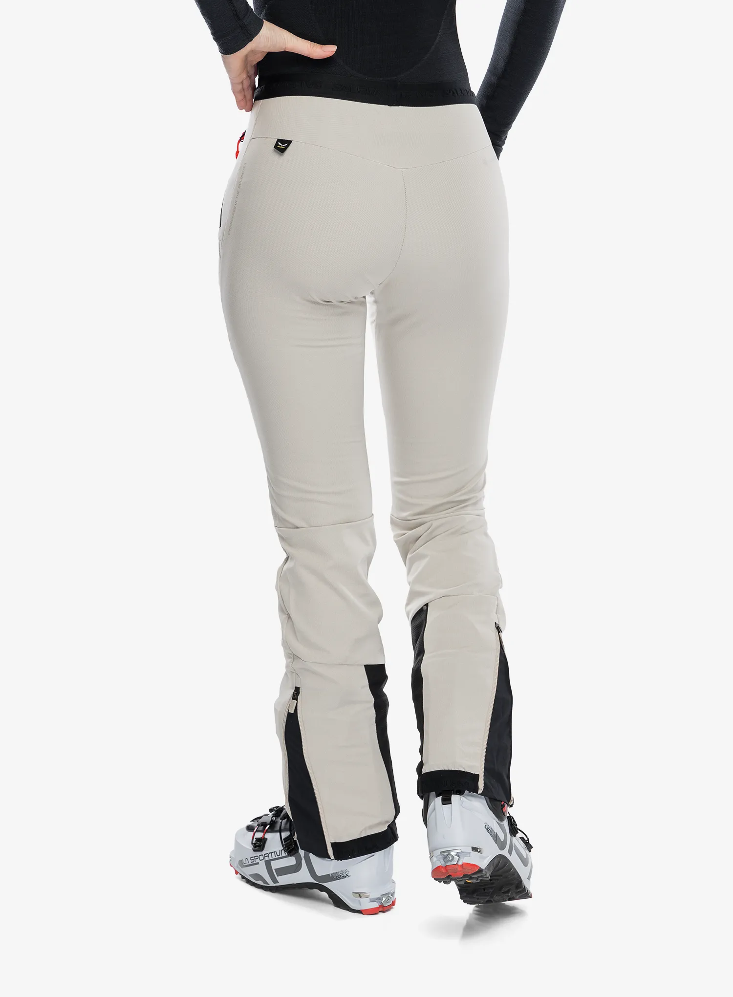 Dámske turistické nohavice Salewa Sella DST Light Pants - oatmeal/black out