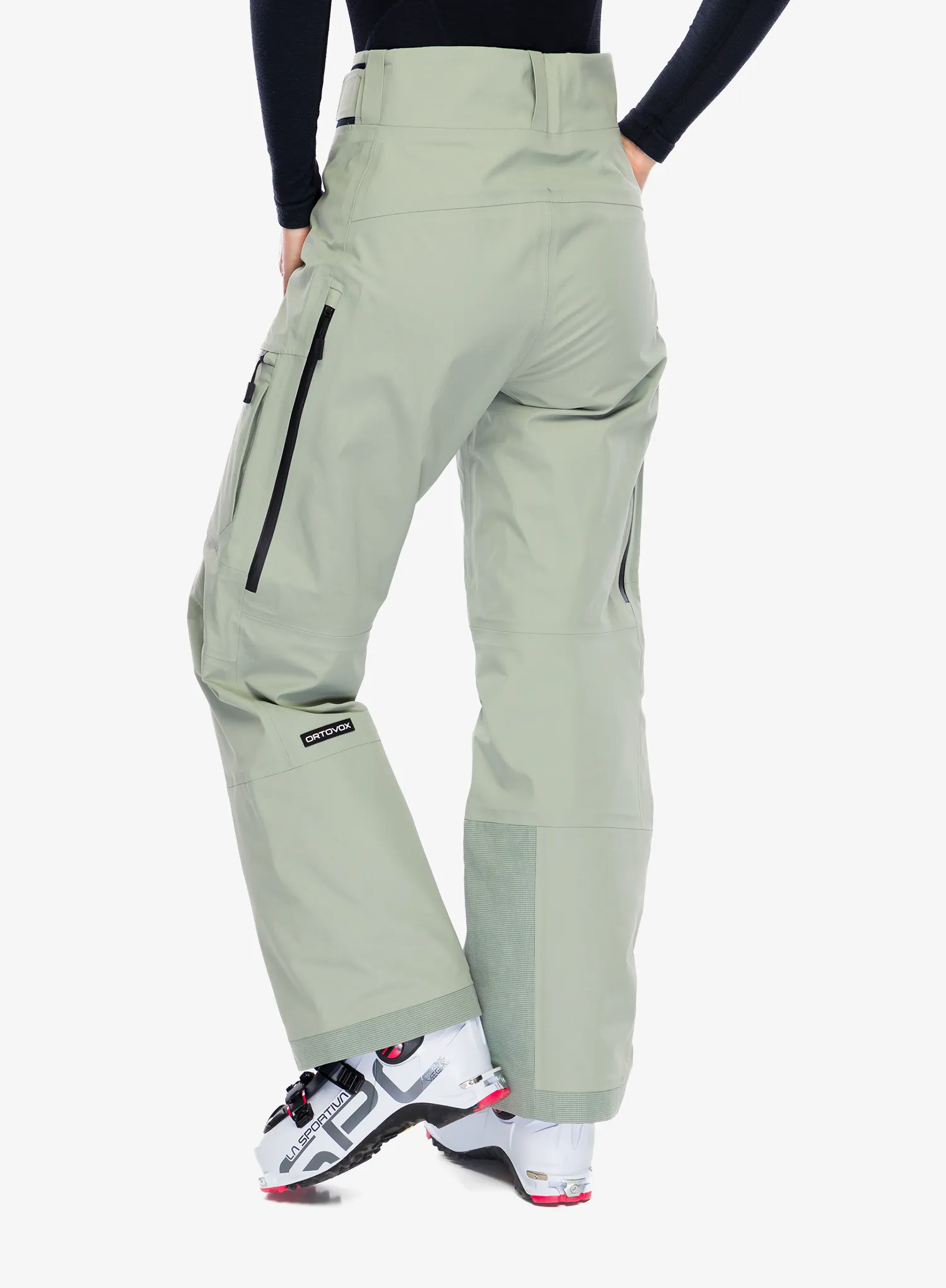 Dámske lyžiarske nohavice Ortovox Ravine Free 3L Pants - green sage