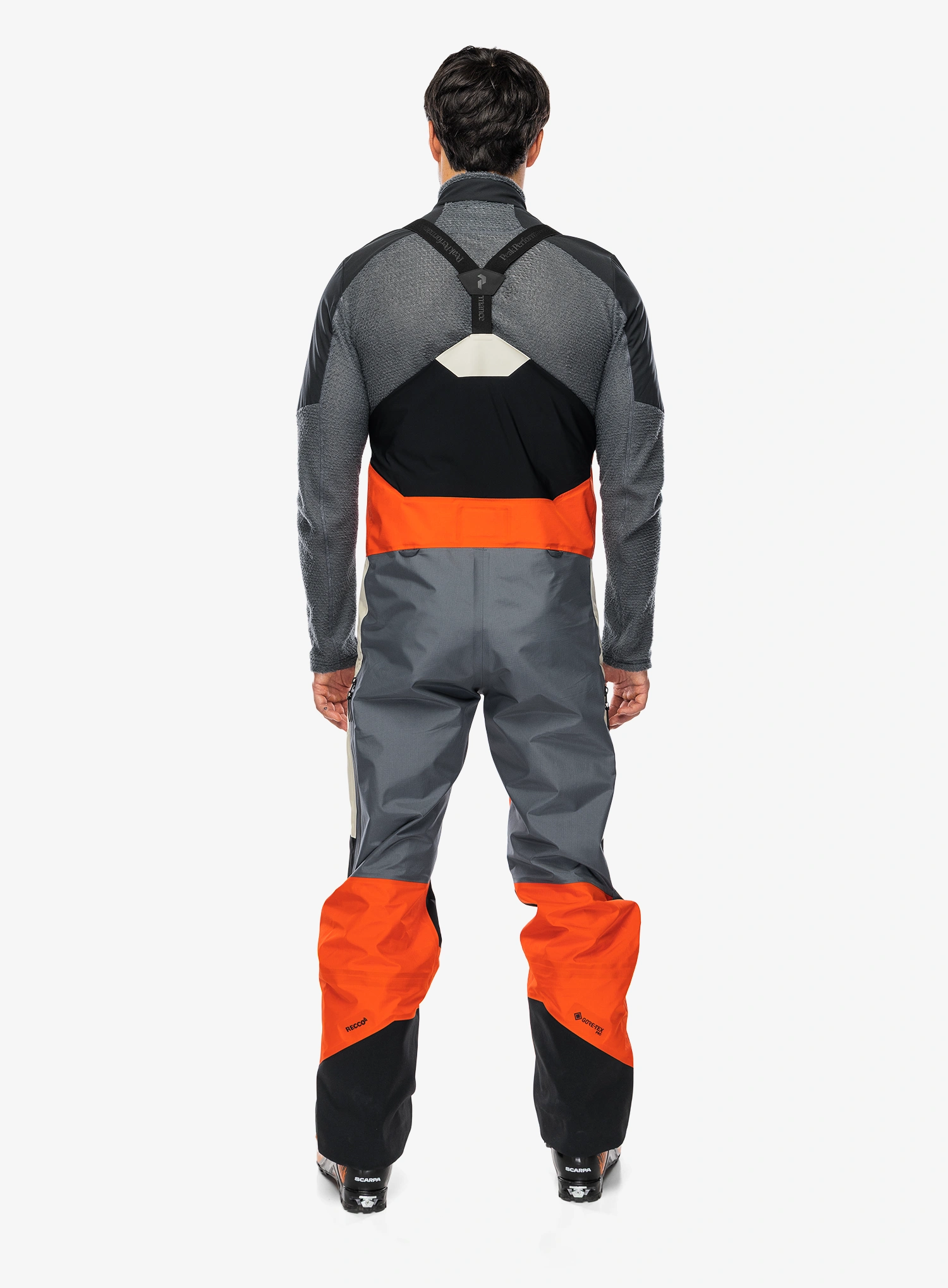 Lyžiarske nohavice Peak Performance Vertical GORE-TEX Pro Bib Pants - solar burst/sand fog