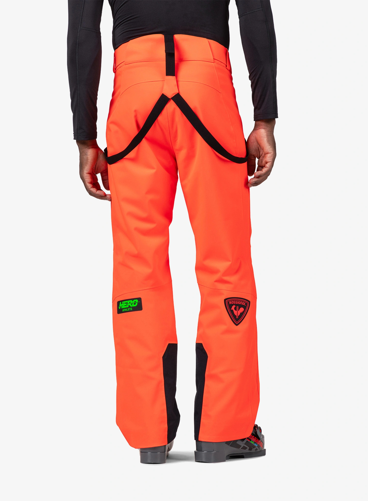 Lyžiarske nohavice Rossignol Hero Blackside Insulated Pant - neon red