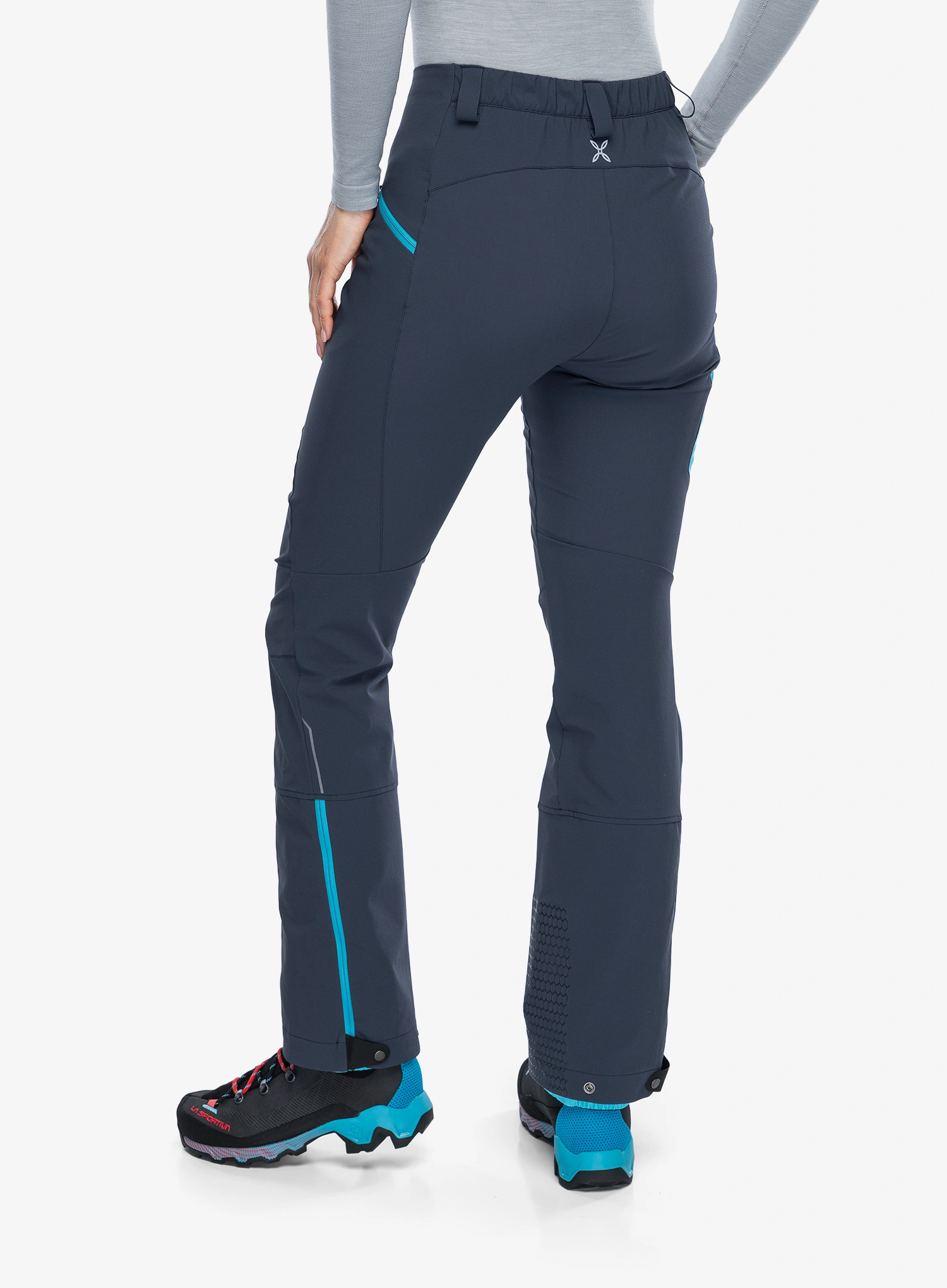 Dámske softshellové nohavice Montura Trace Light Pants - graphite blue/turquoise