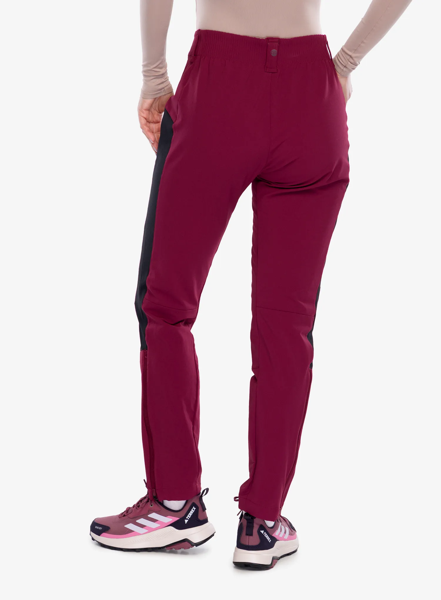 Dámske softshellové nohavice adidas TERREX Techrock Mountaineering Pants - shadow red
