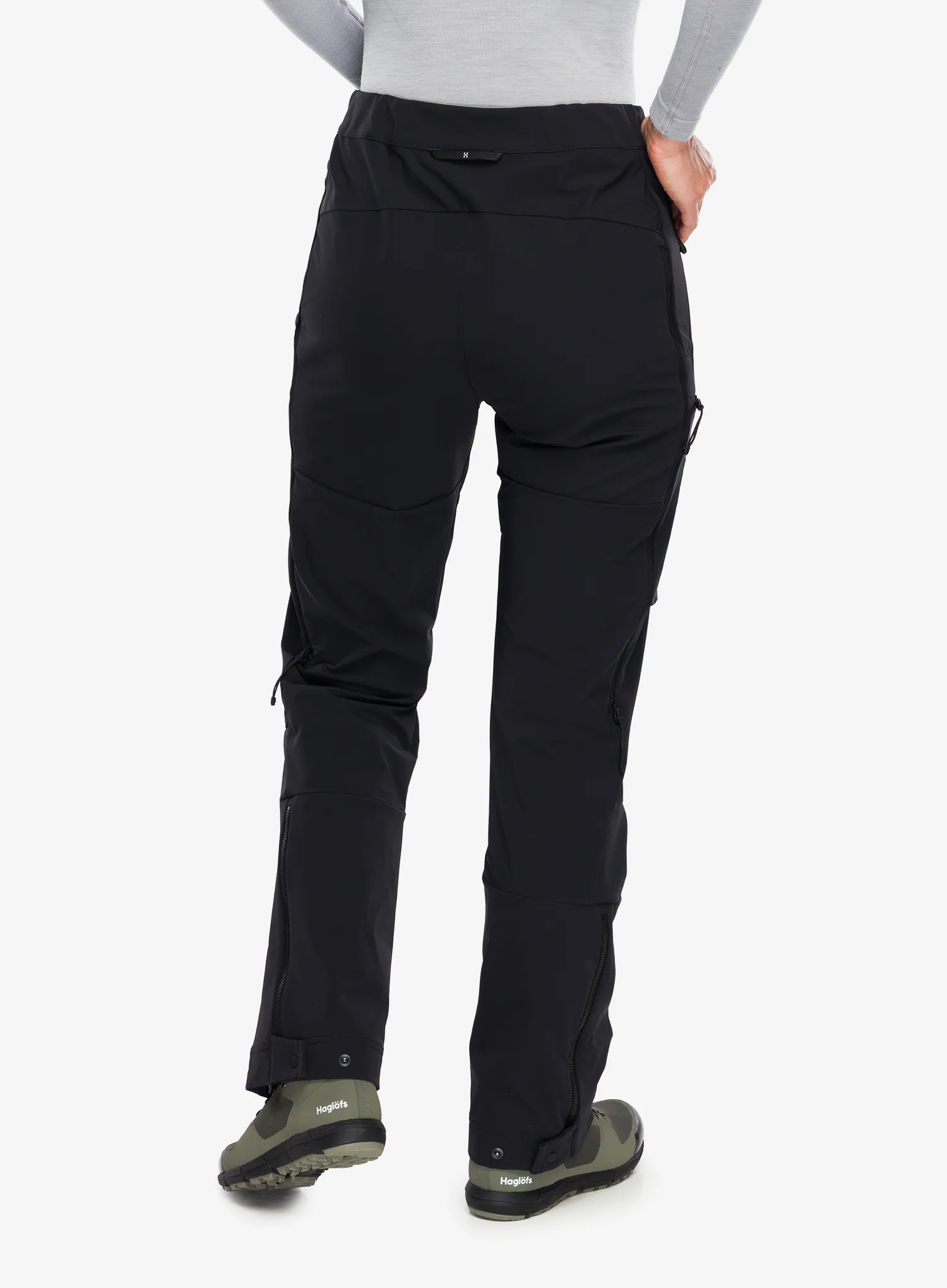 Dámske softshellové nohavice Haglofs ROC Sight Softshell II Pant - true black