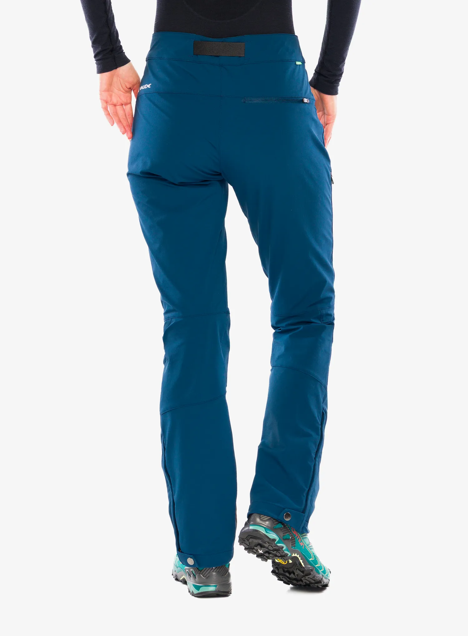 Dámske softshellové nohavice Vaude Badile Pants II - dark sea uni