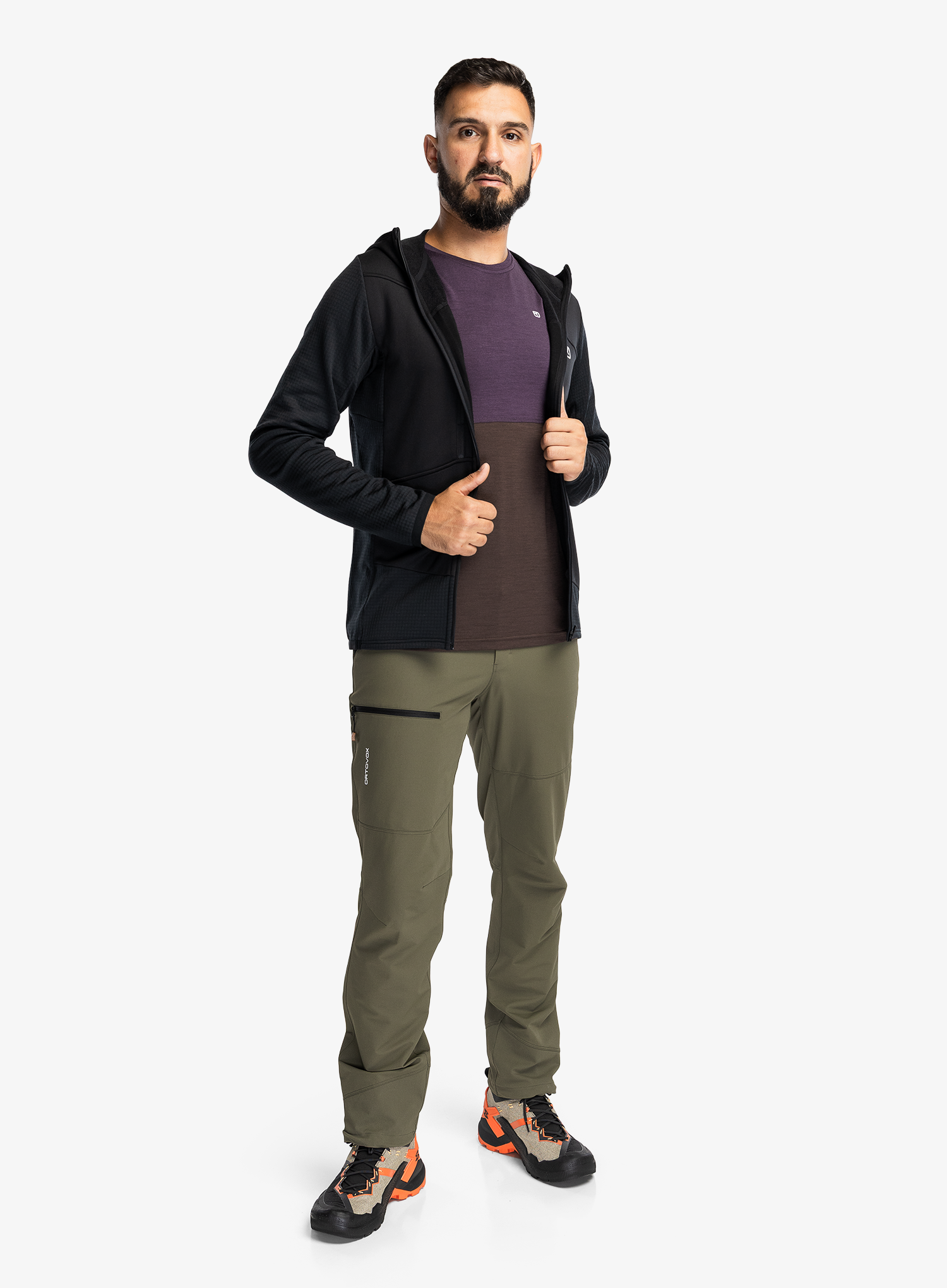 Softshellové nohavice Ortovox Seceda Softshell Pants - dark wild herbs