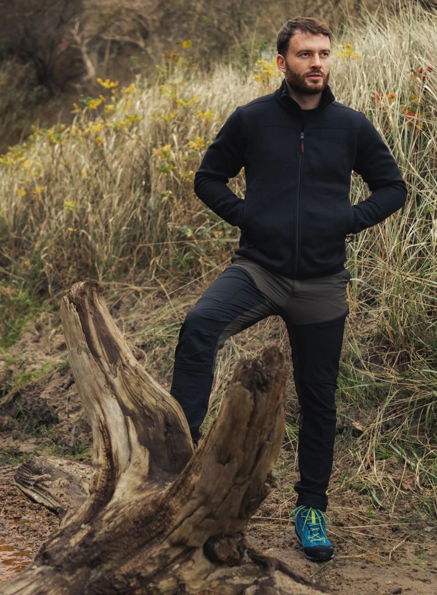 Trekingové nohavice Alpinus Pular - black/olive