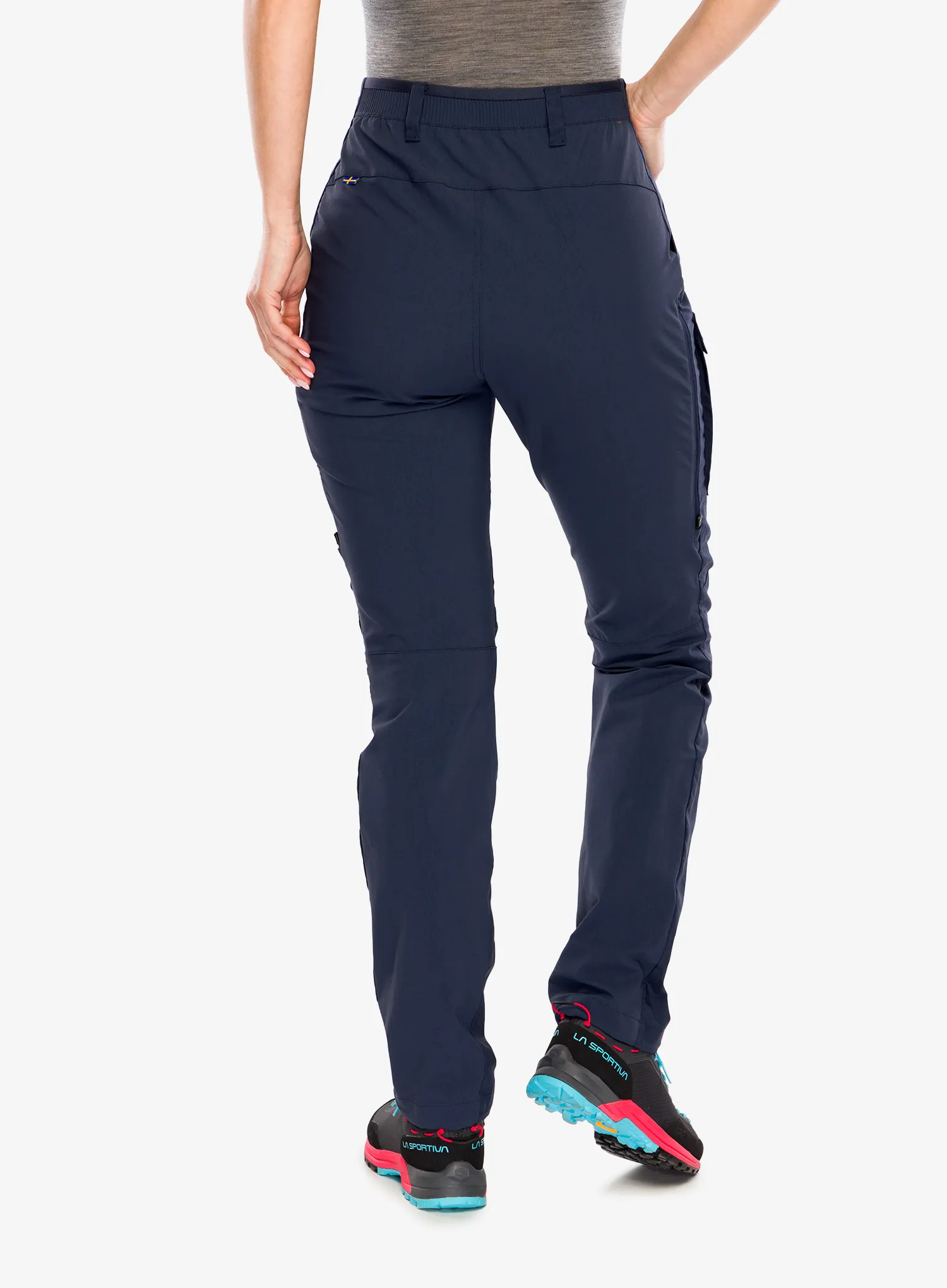 Dámske trekingové nohavice Fjallraven Abisko Hybrid Trail Trousers - navy