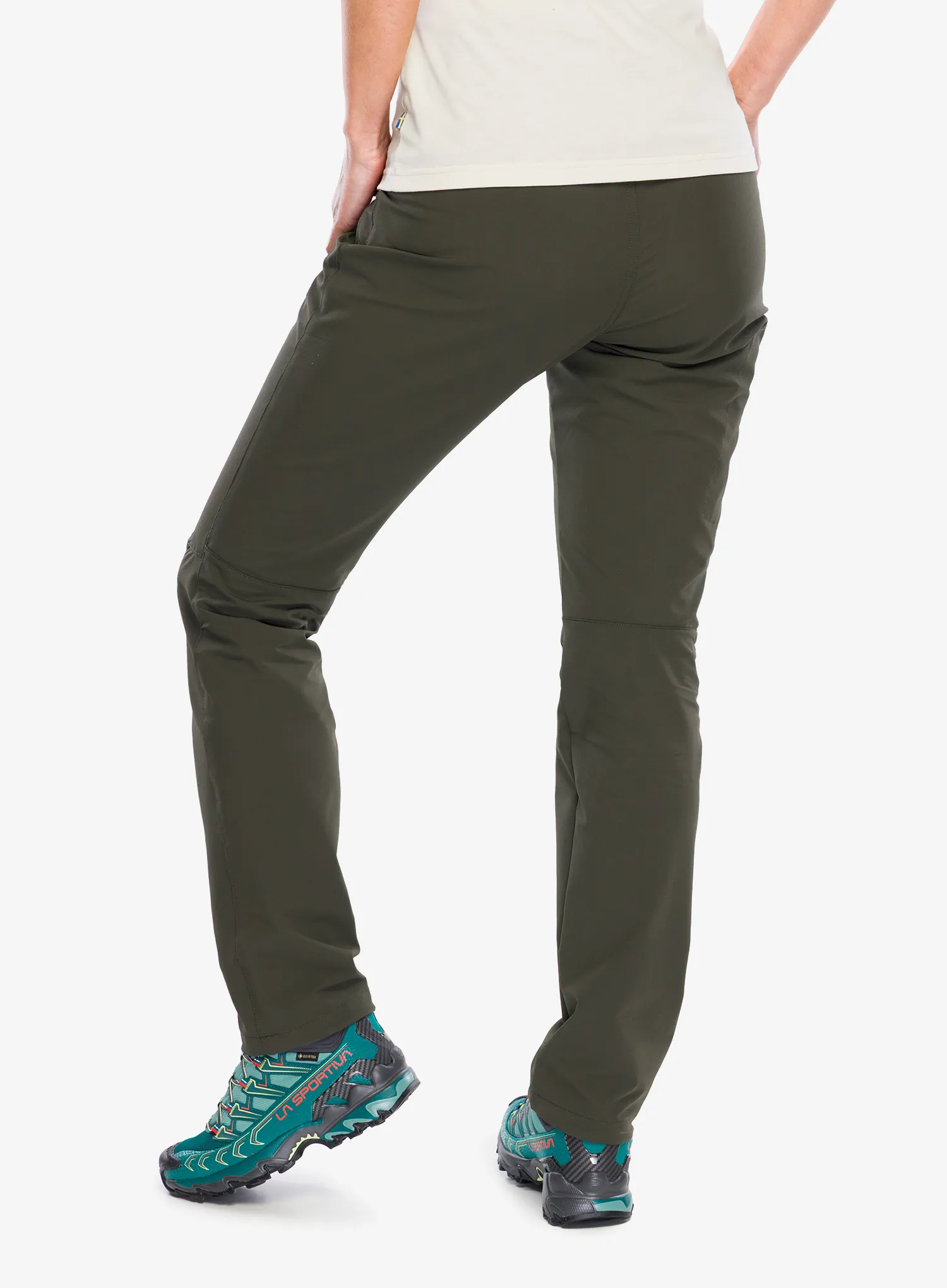 Dámske trekingové nohavice Fjallraven Abisko Trail Stretch Trousers - deep forest